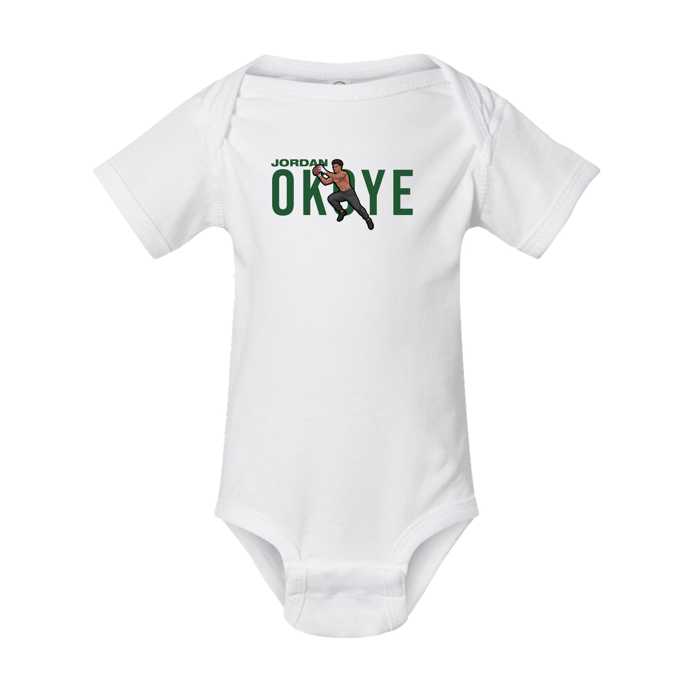 Baby Onesie — Player Name in White