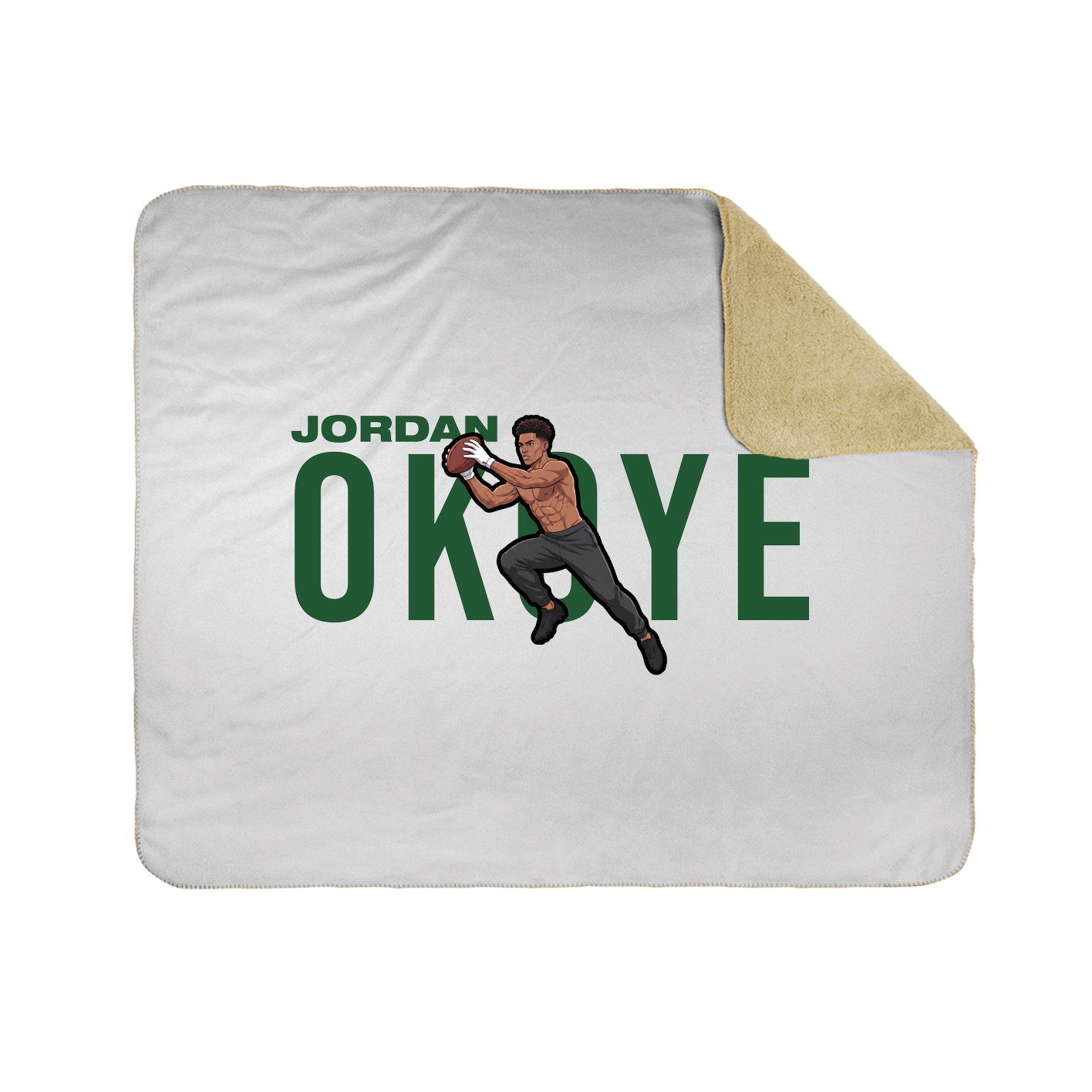 Throw Blanket — Player Name in White
