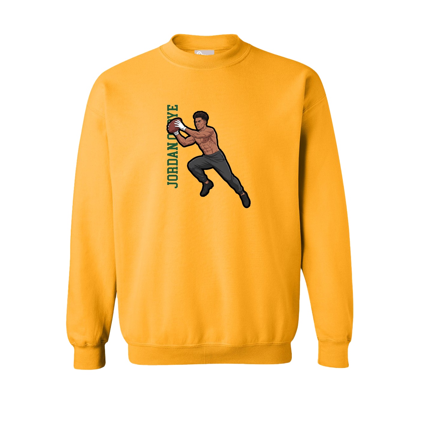 Fleece Crew — Name Vertical in Gold