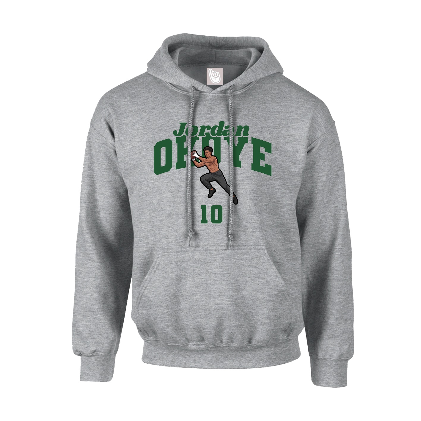 Youth Hoodie — Signature Arch in Grey