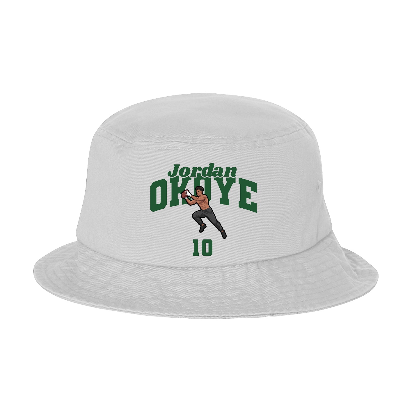 Bucket Cap — Signature Arch in White