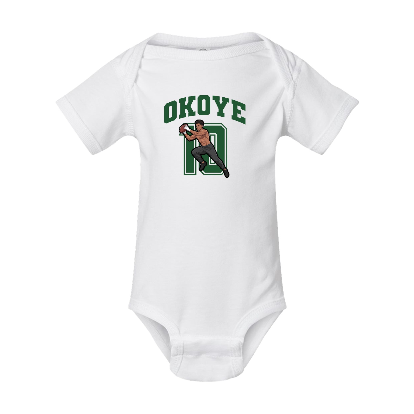 Baby Onesie — Number in White
