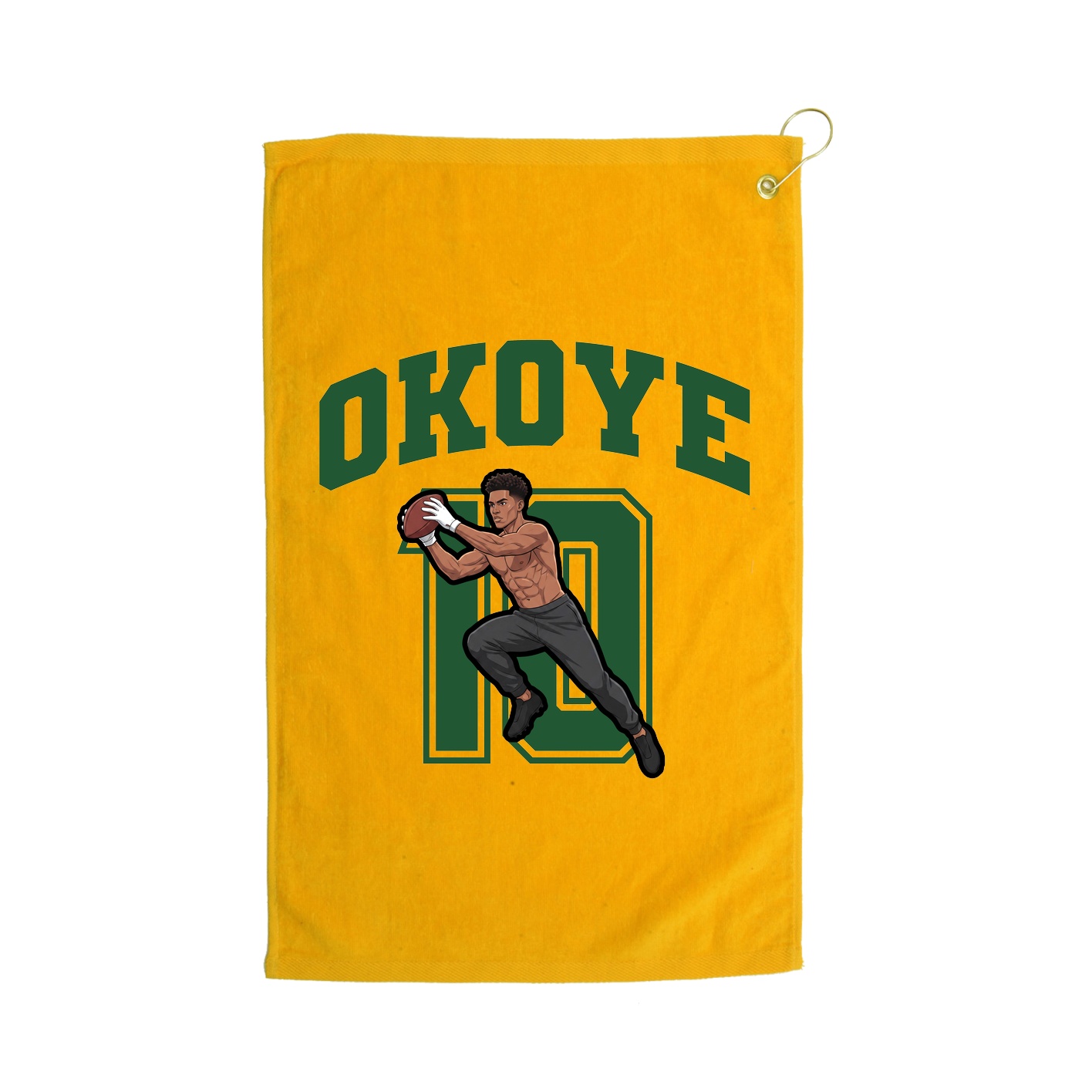 Golf Towel — Number in Gold