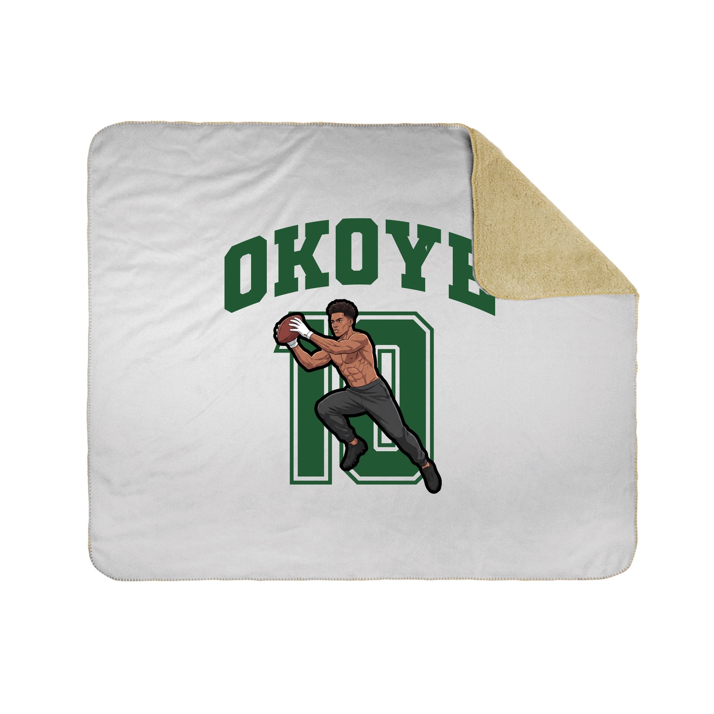 Throw Blanket — Number in White