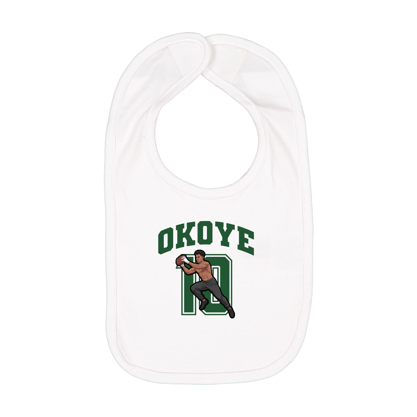 Infant Bib — Number in White