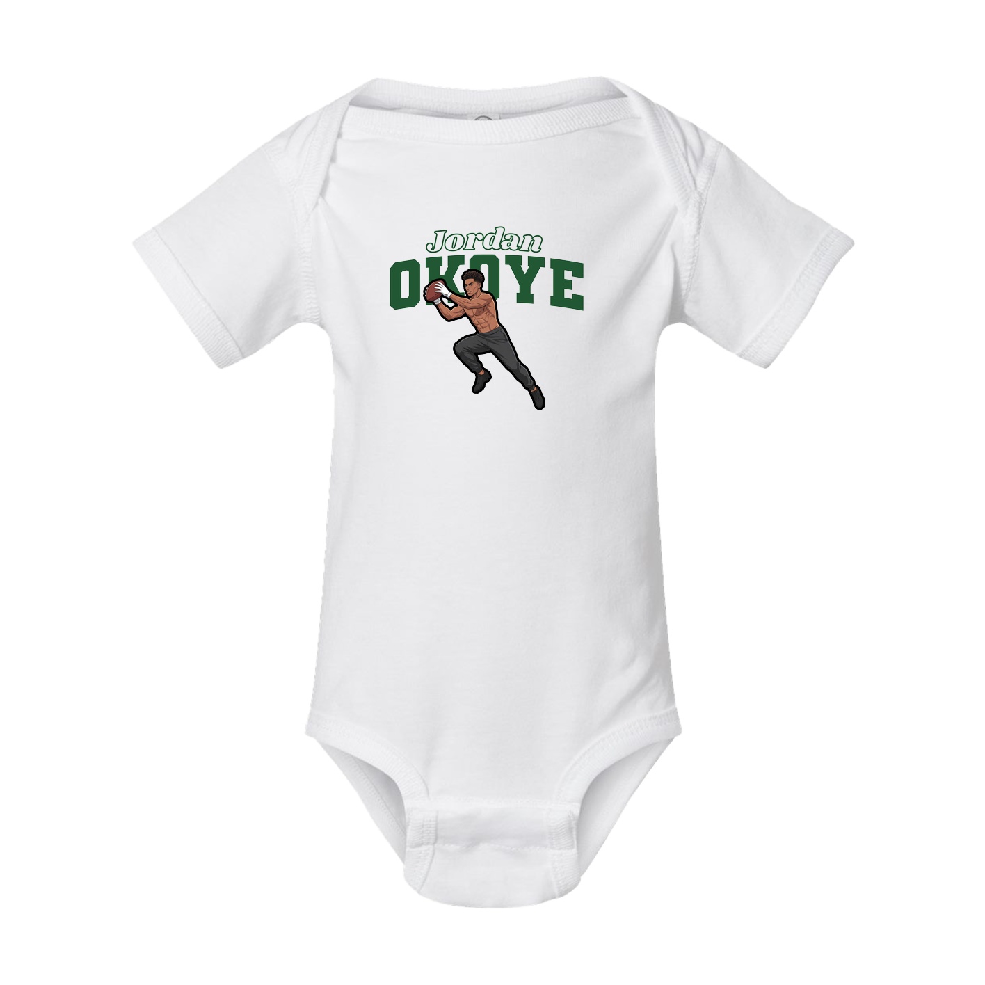 Baby Onesie — Name Arch in White