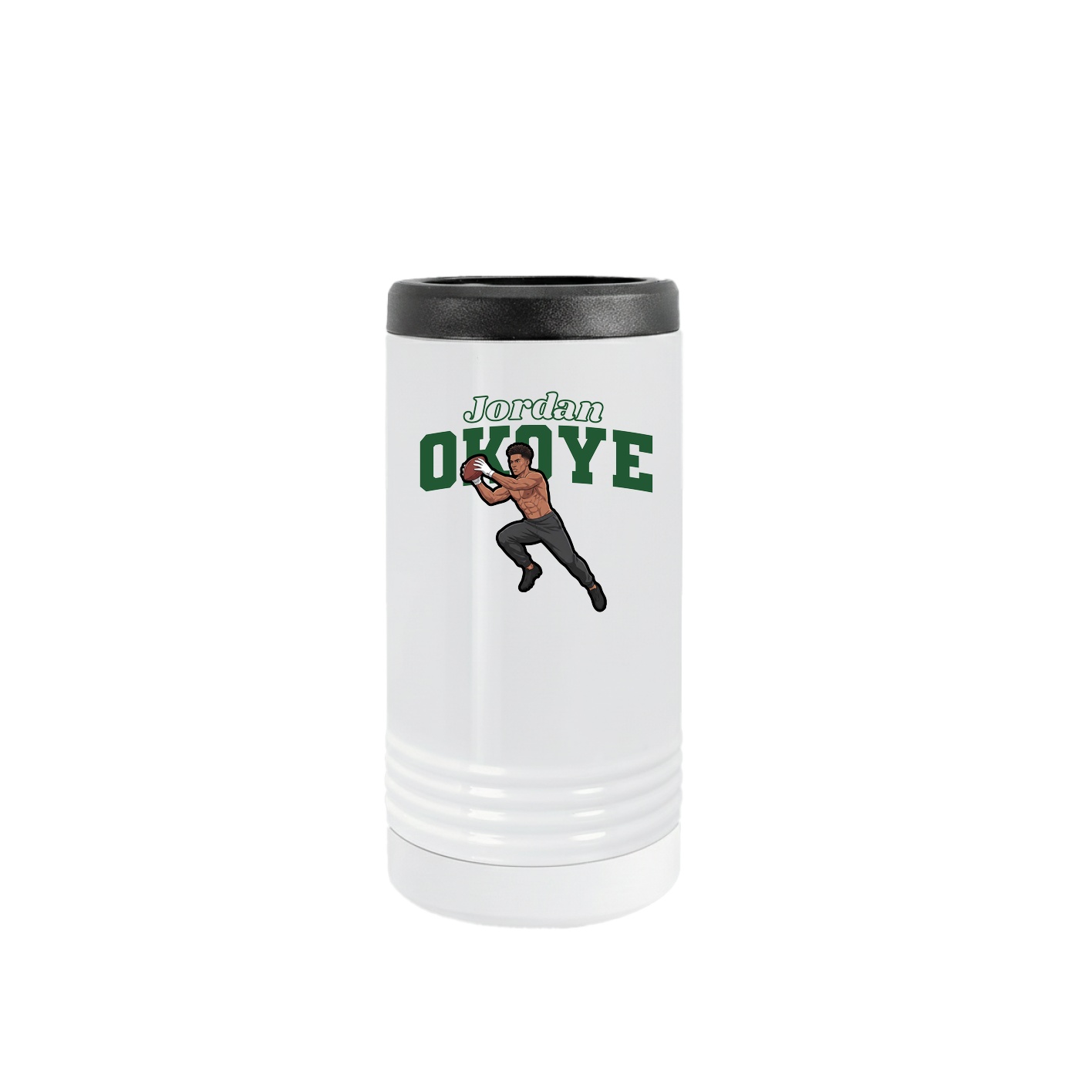 Slim Beverage Holder — Name Arch in White