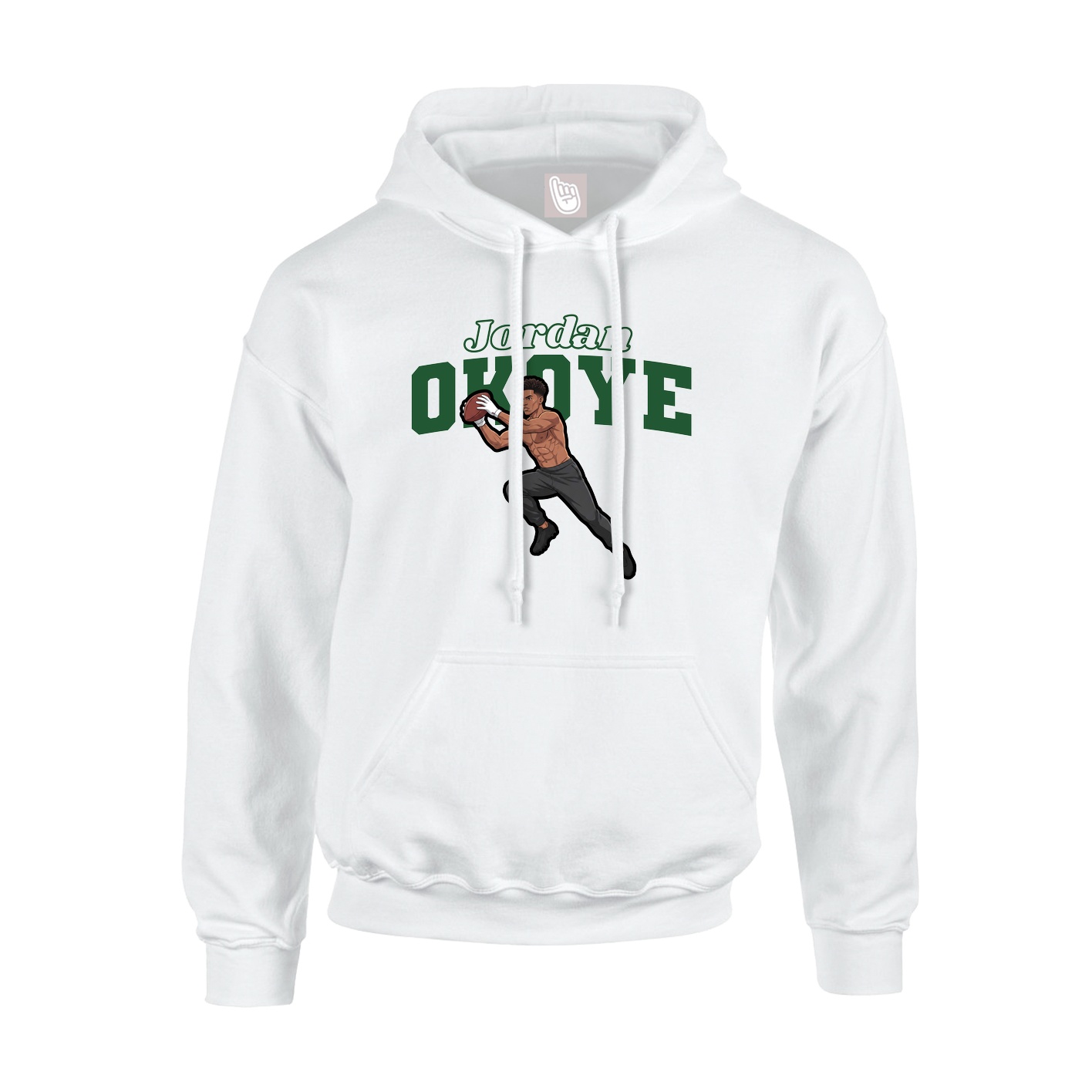 Hoodie — Name Arch in White