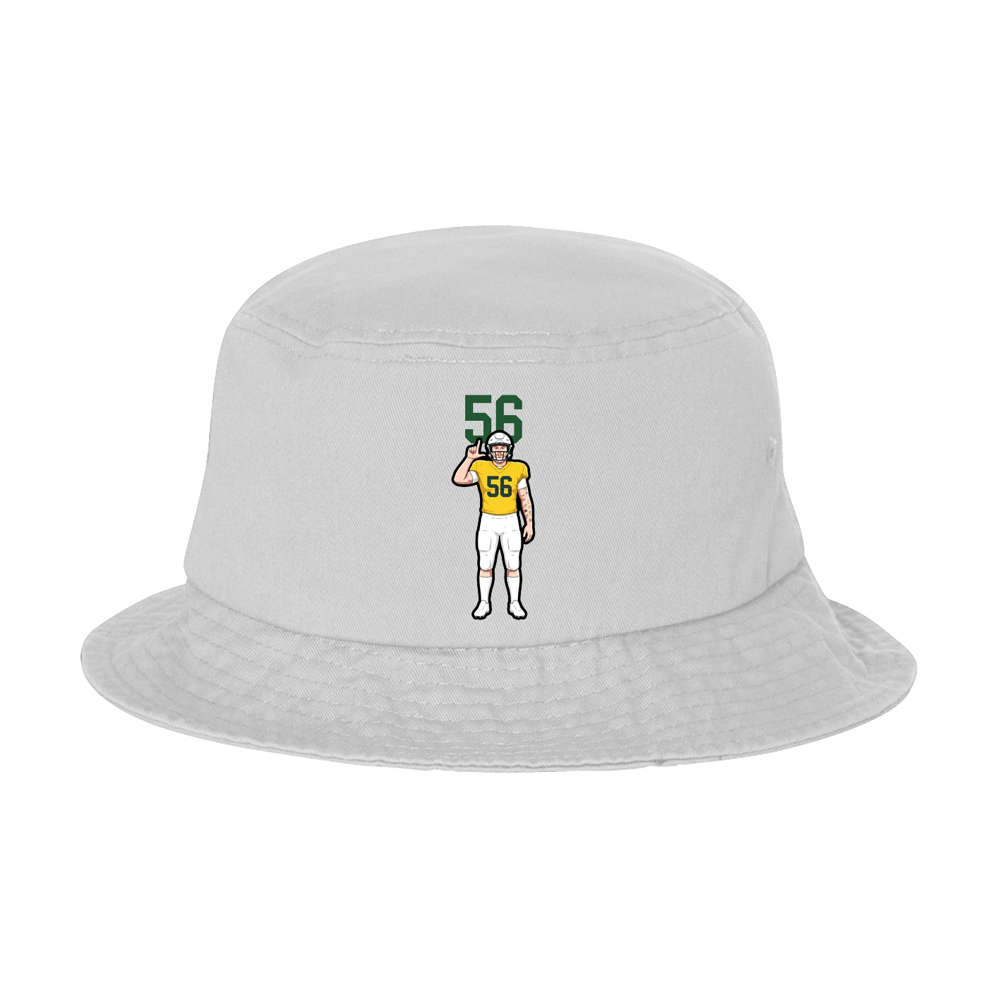 Bucket Cap — Number Top in White