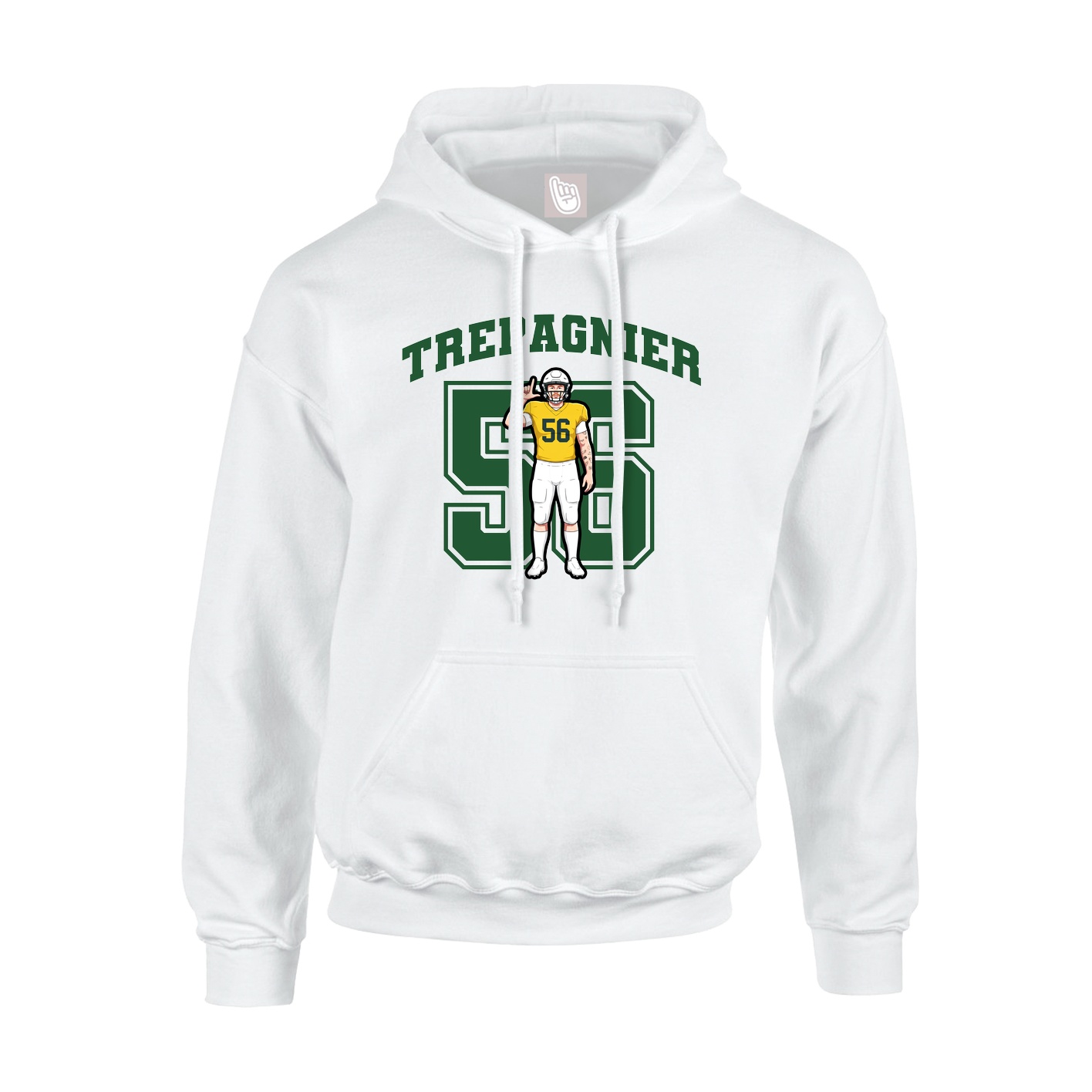 Hoodie — Number in White