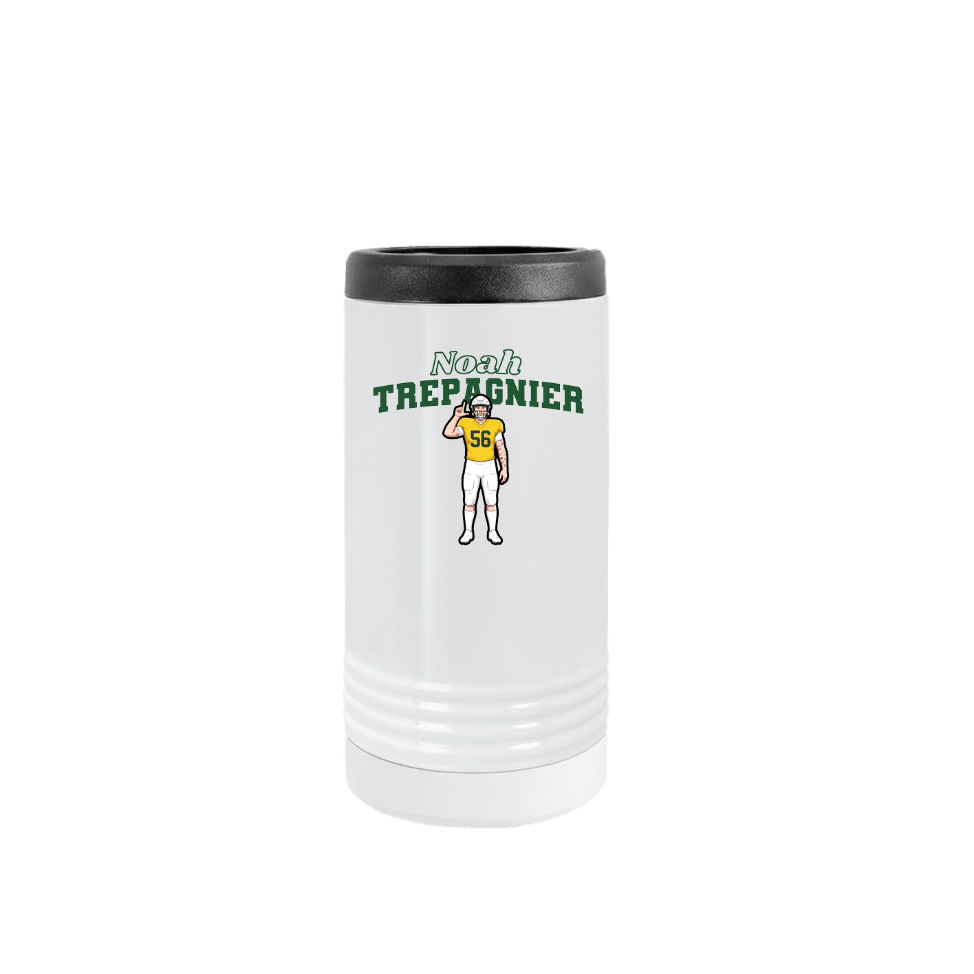 Slim Beverage Holder — Name Arch in White