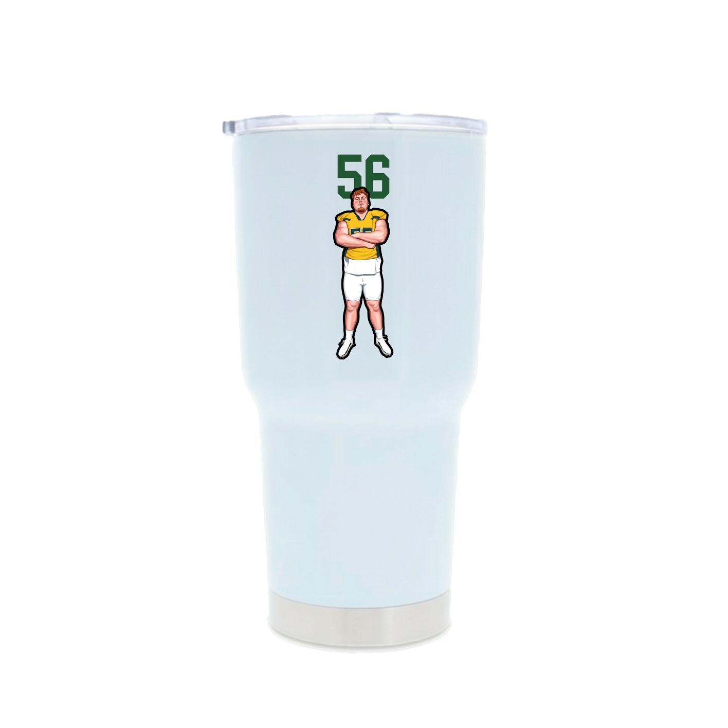 30oz Stainless Steel Tumbler — Number Top in White
