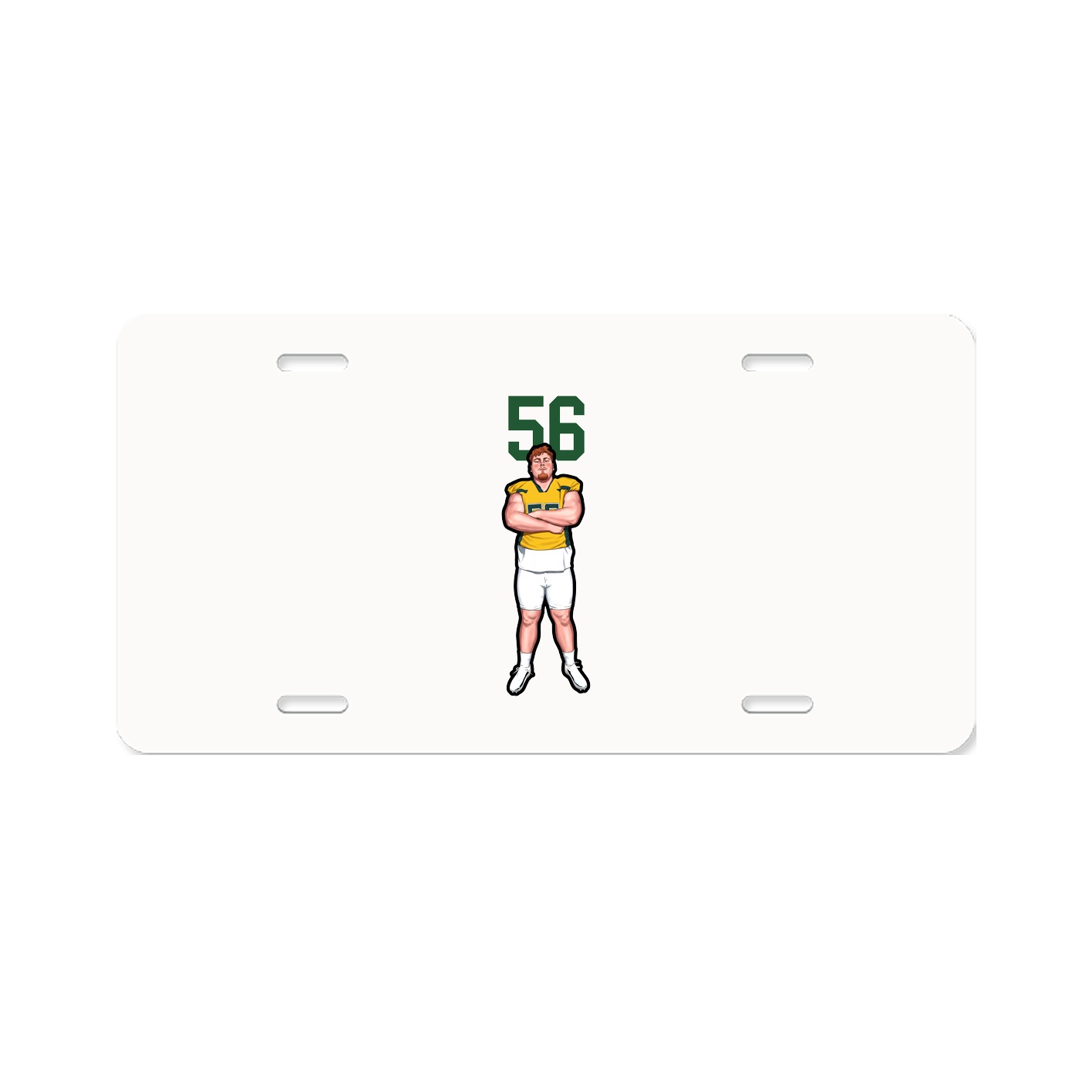 License Plate — Number Top in Classic