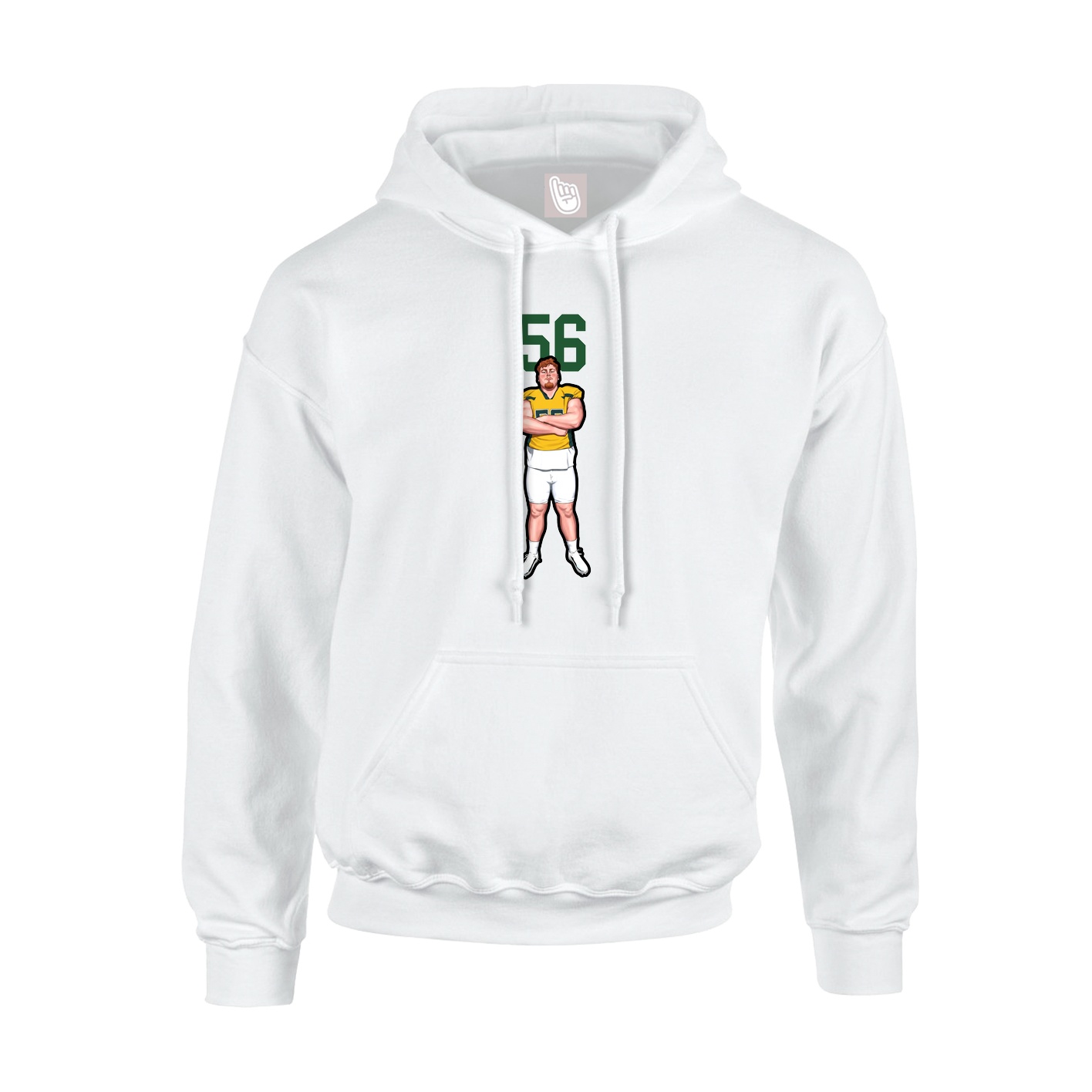Hoodie — Number Top in White