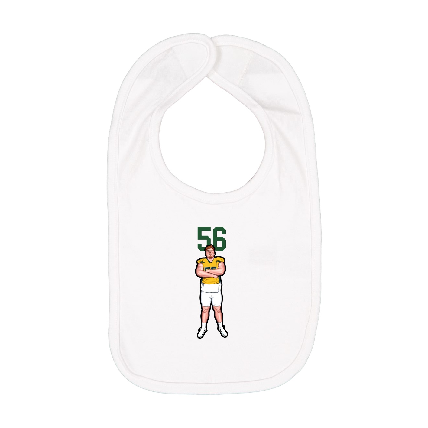 Infant Bib — Number Top in White