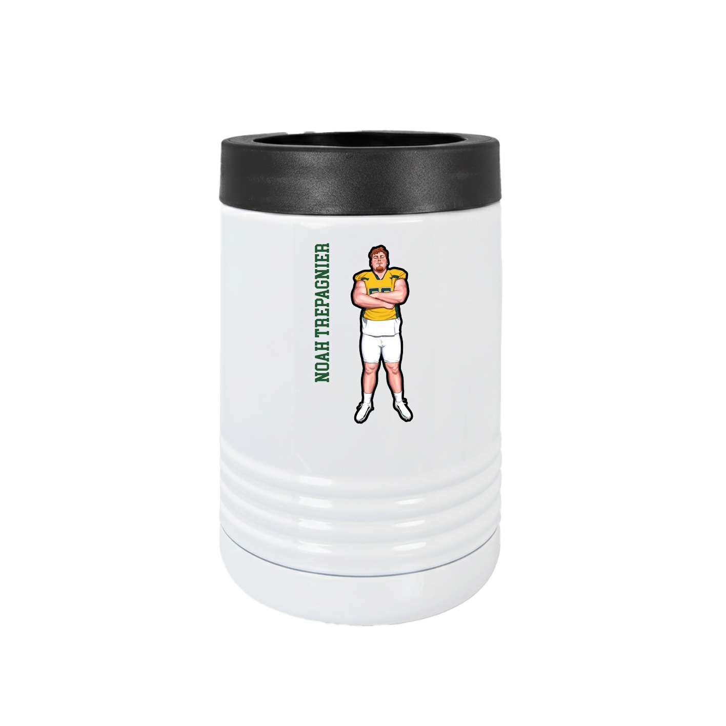 Beverage Holder — Name Vertical in White