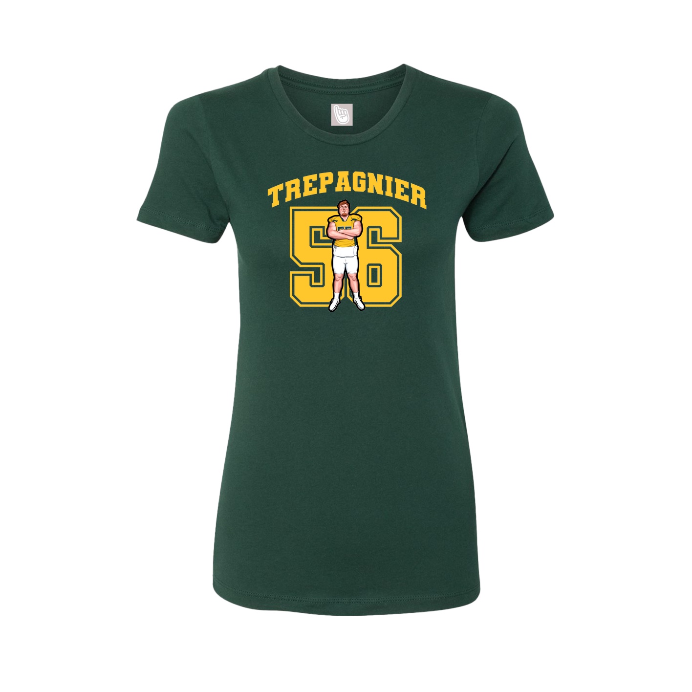 Fitted Women's Tee — Number in Green