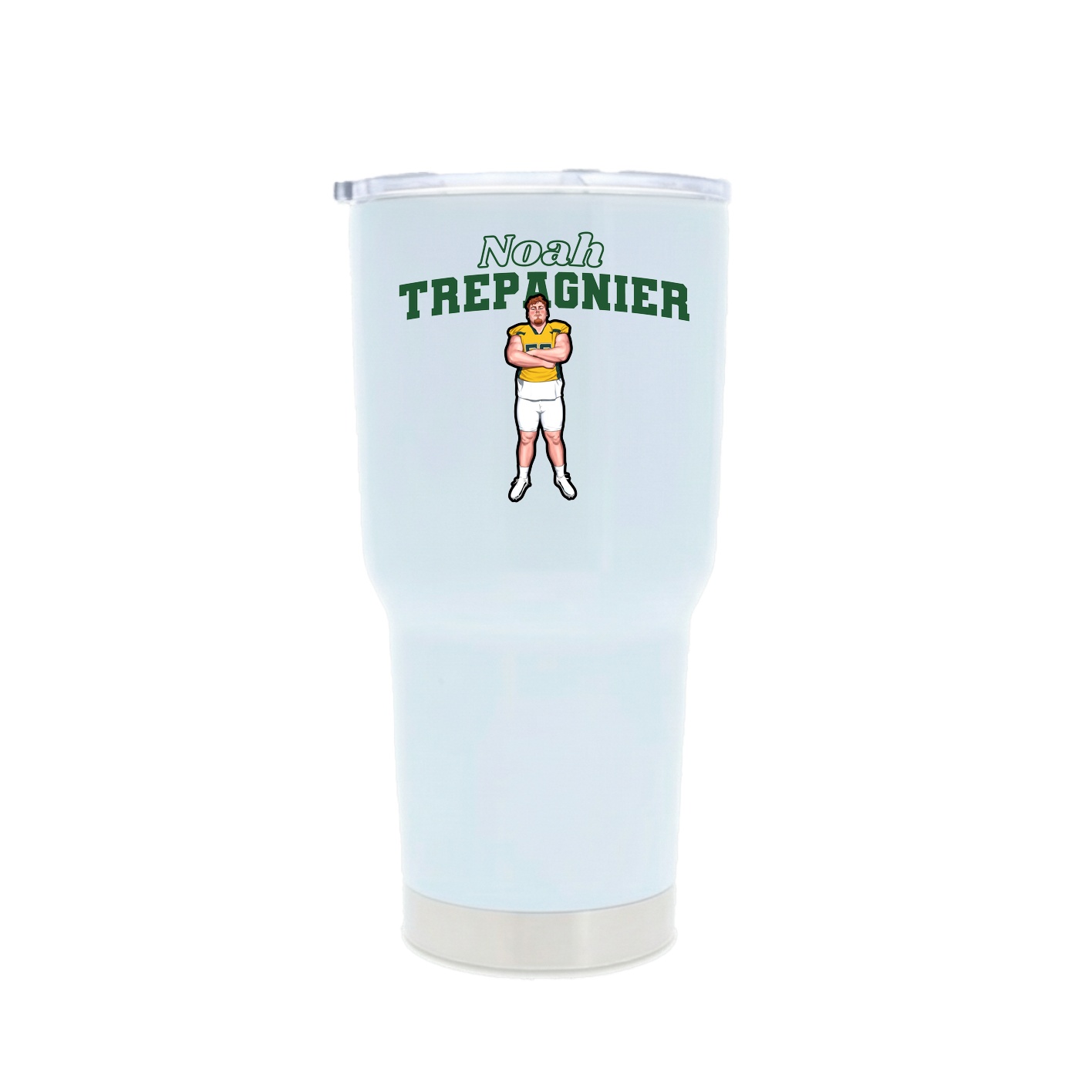 30oz Stainless Steel Tumbler — Name Arch in White