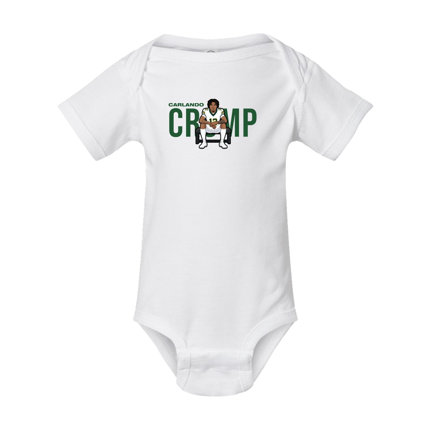 Baby Onesie — Player Name in White