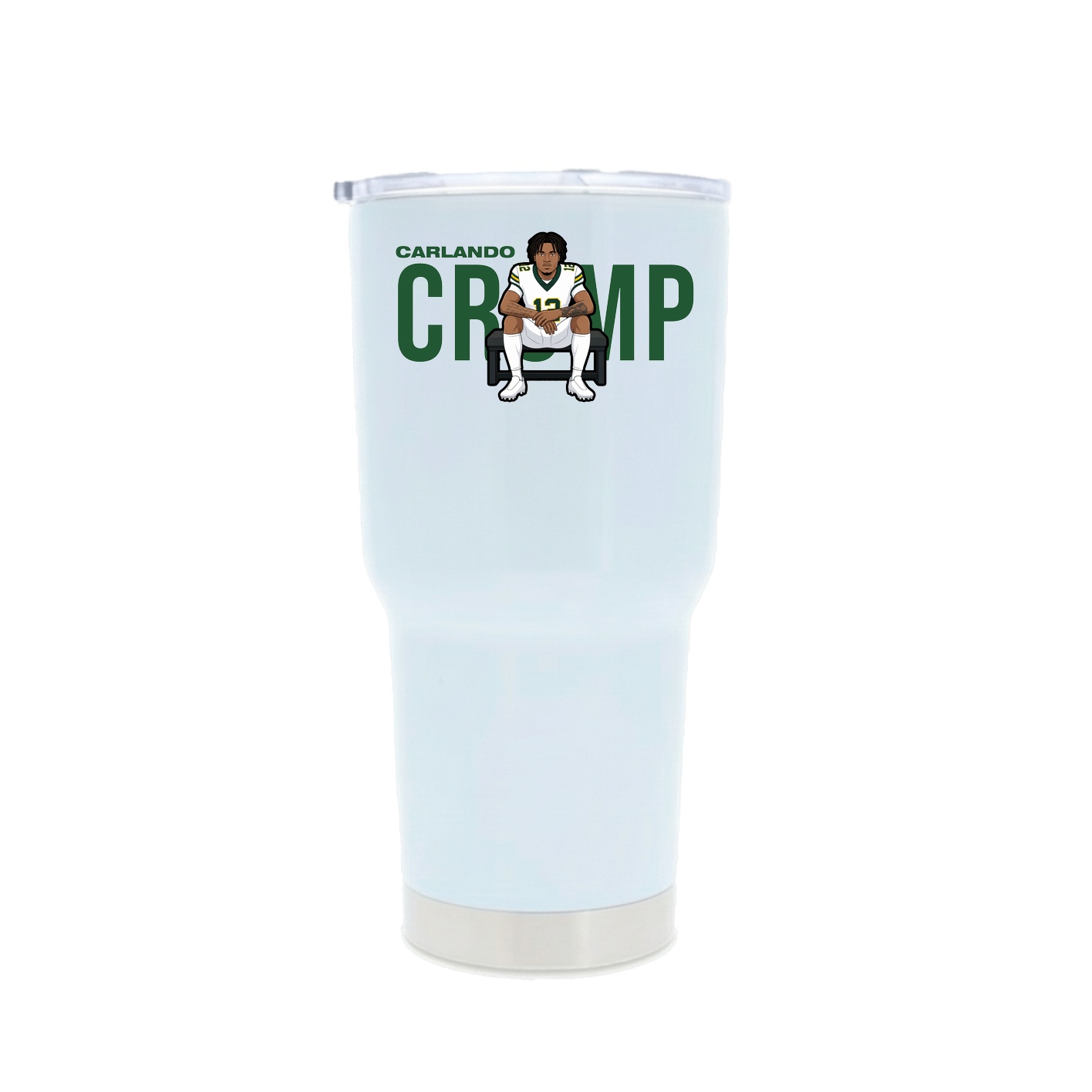 30oz Stainless Steel Tumbler — Player Name in White