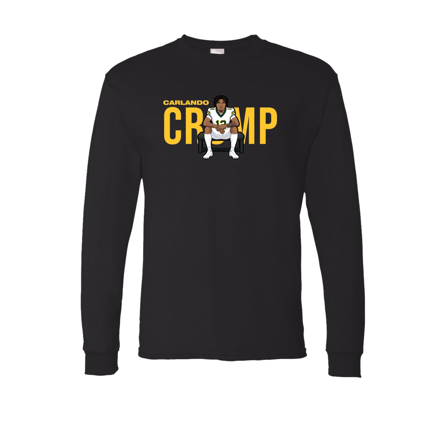 Long Sleeve Tee — Player Name in Black