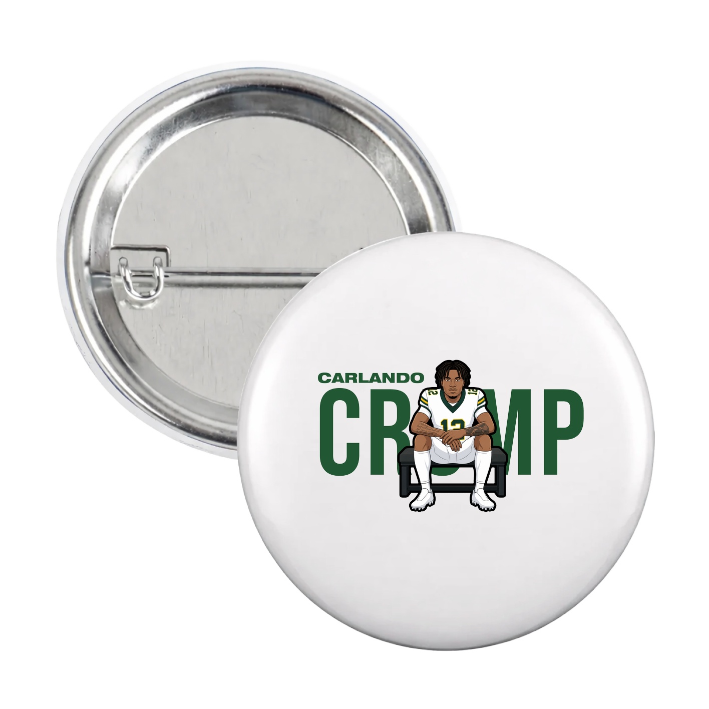 Game Day Button — Player Name in White