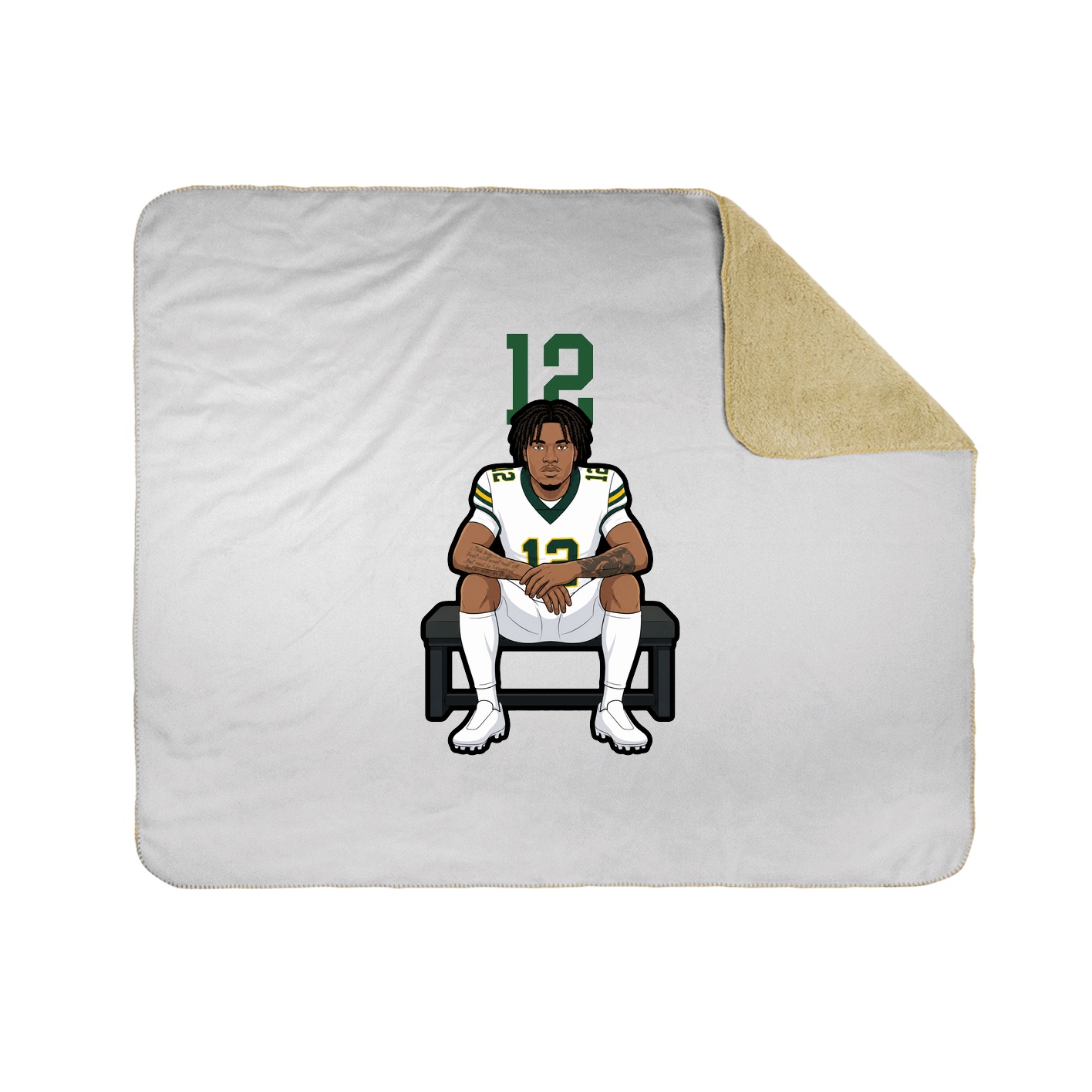 Throw Blanket — Number Top in White