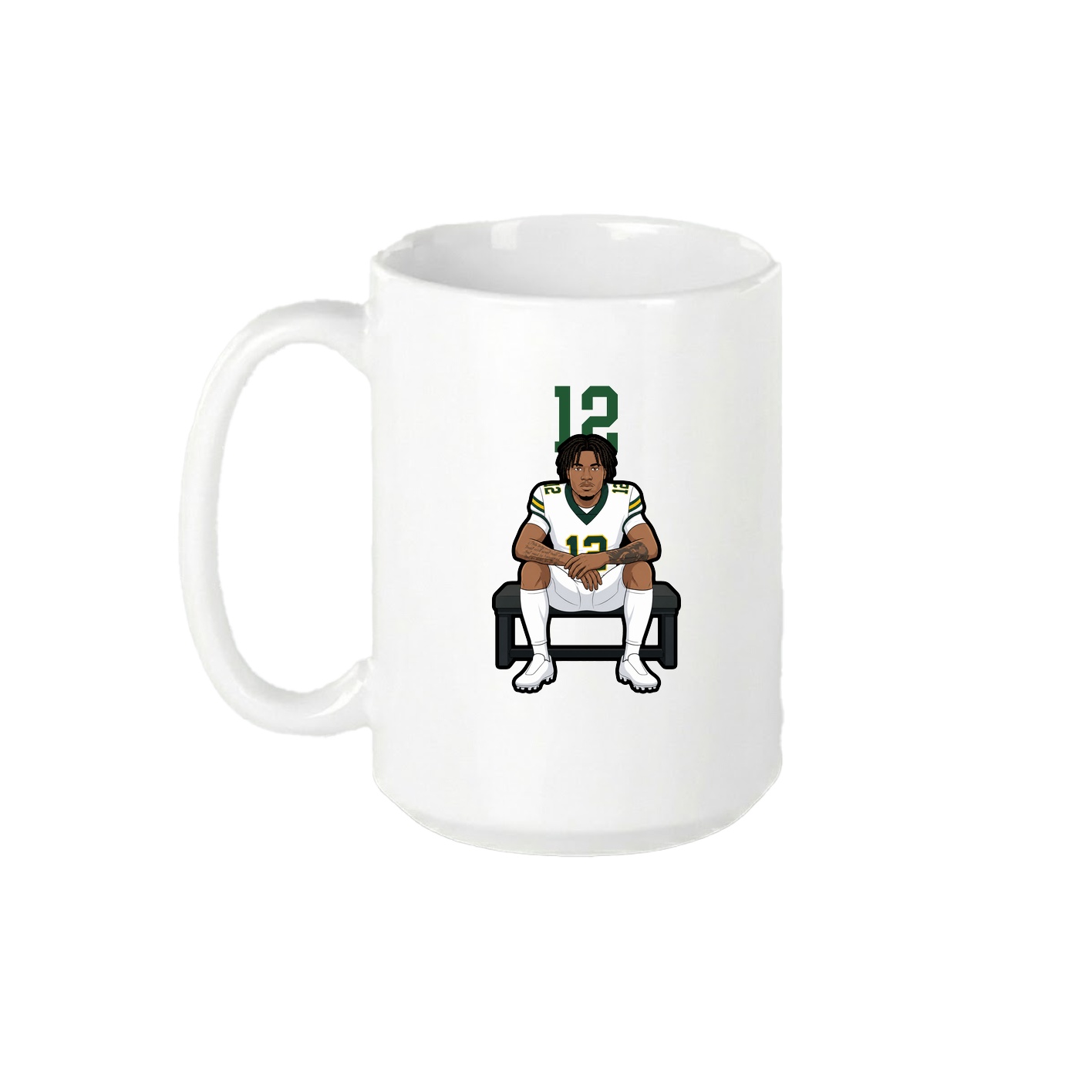 15oz Coffee Mug — Number Top in White