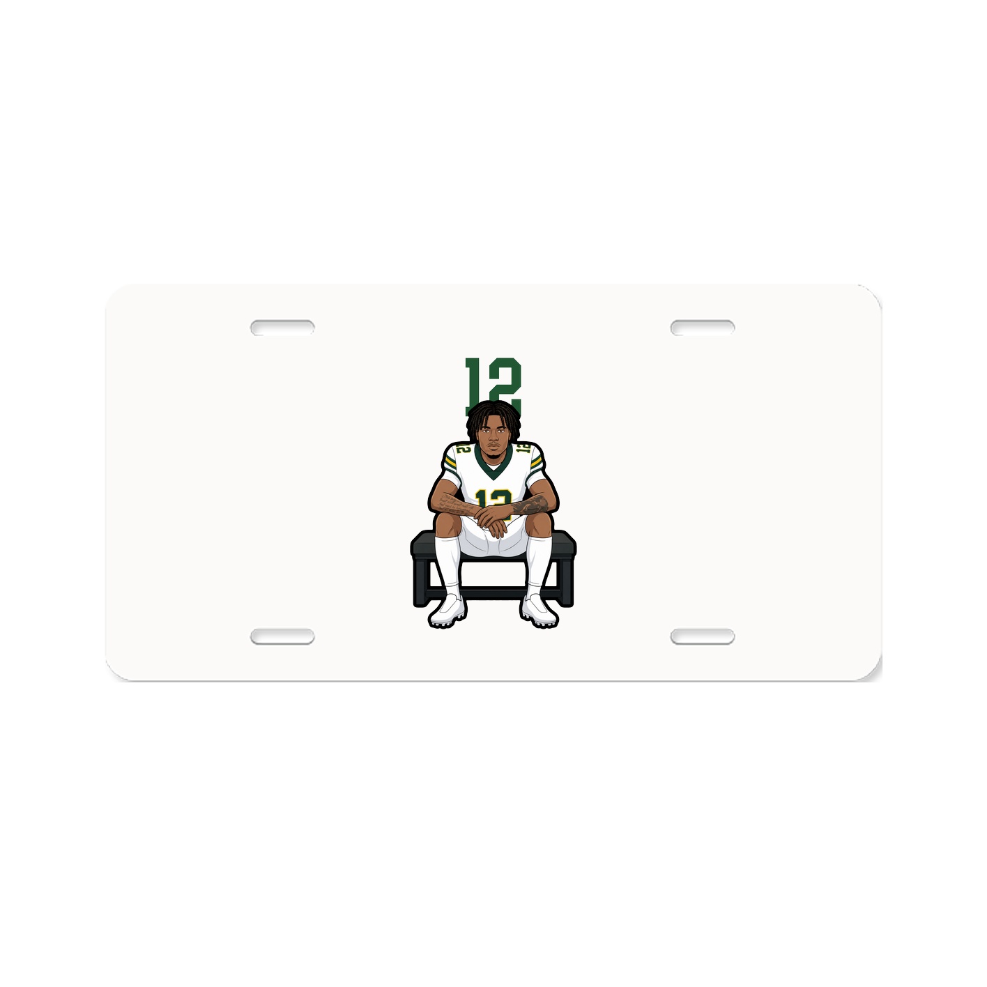 License Plate — Number Top in Classic