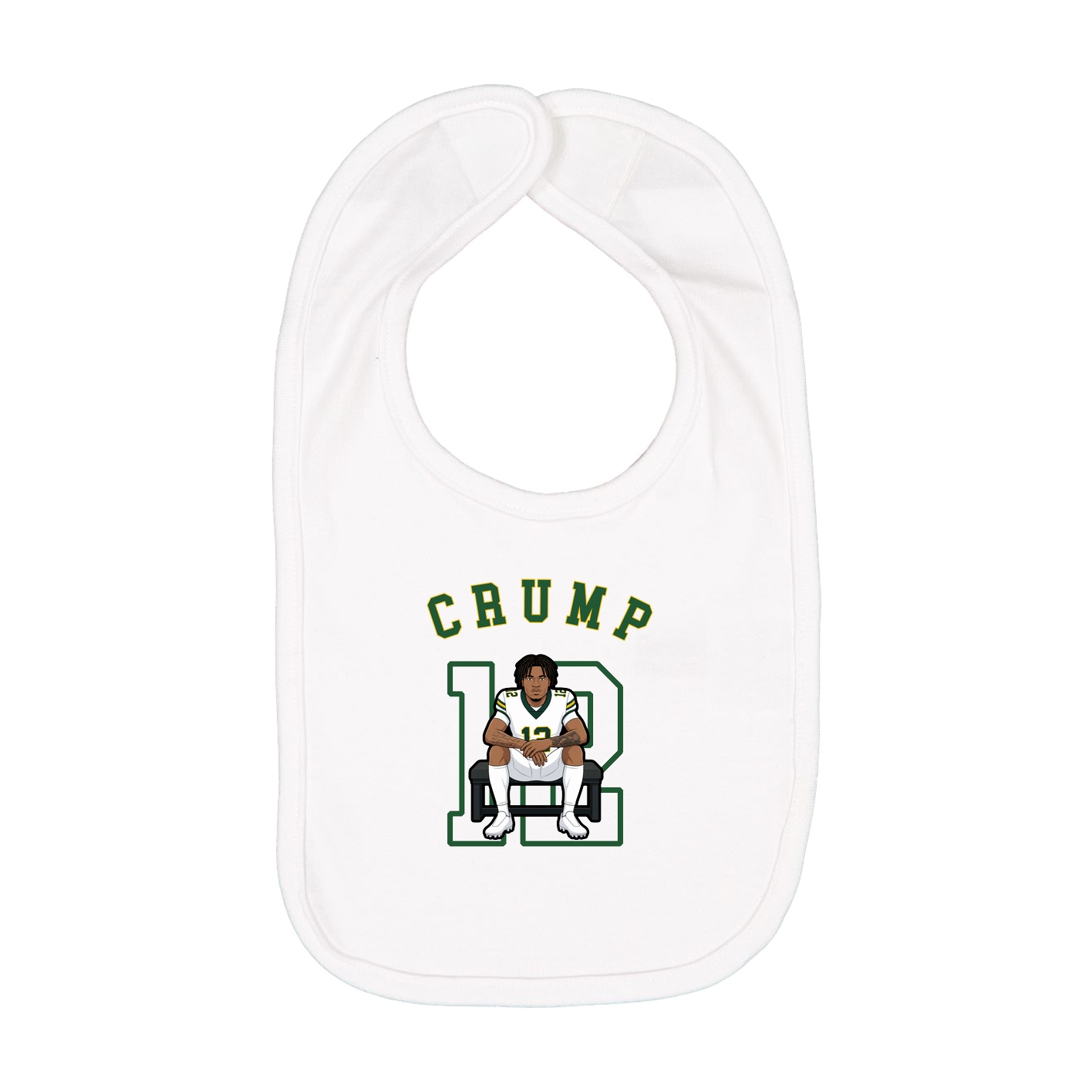 Infant Bib — Shirsey Arch in White