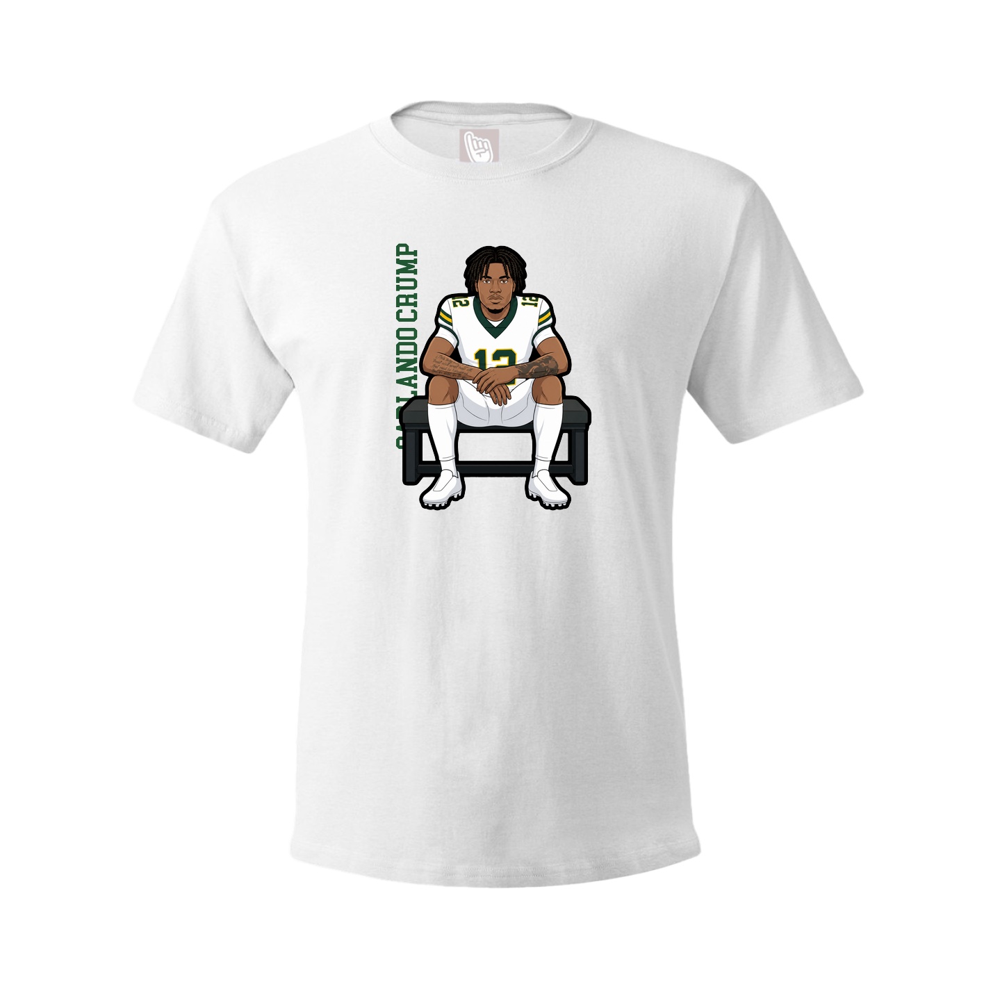 Youth Tee — Name Vertical in White