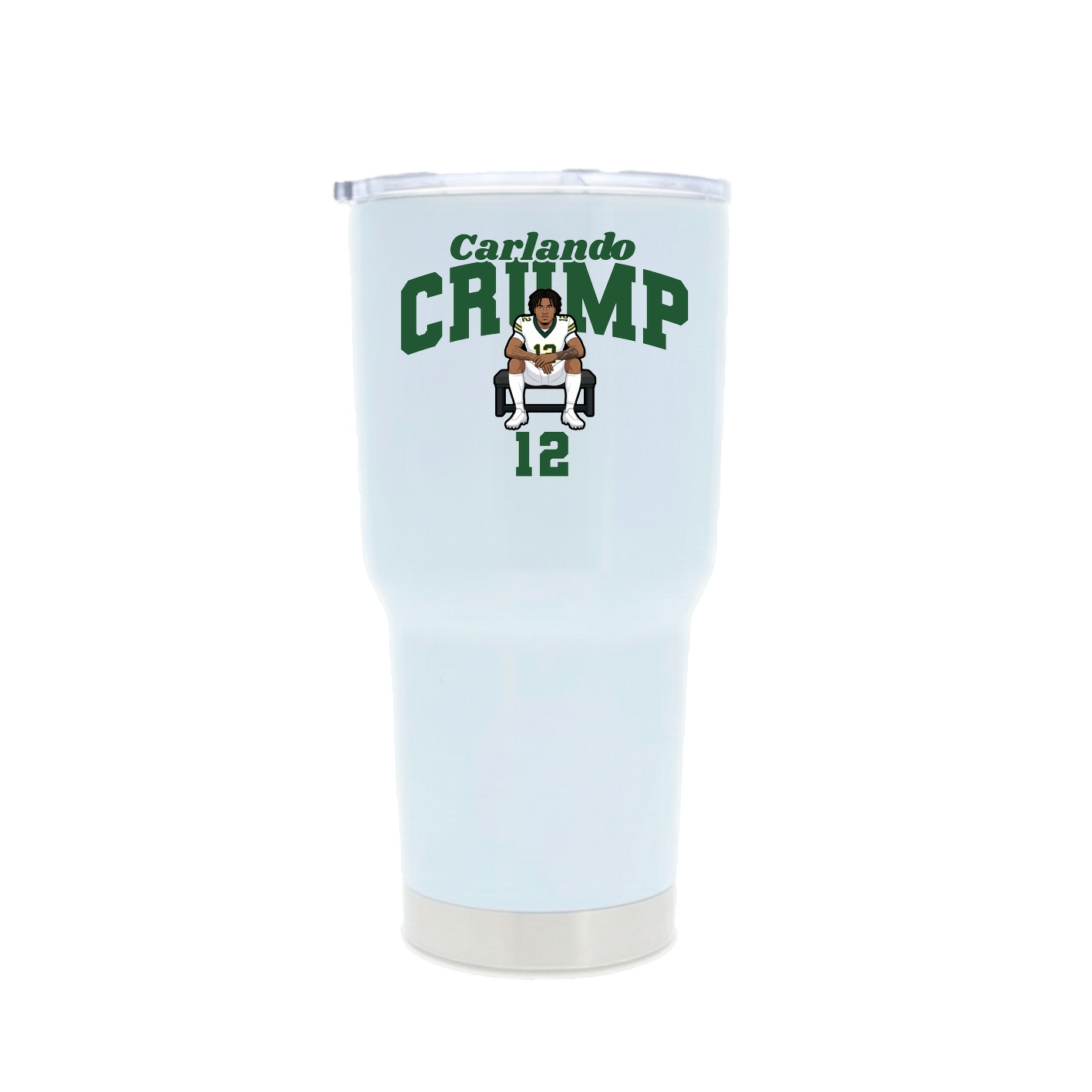 30oz Stainless Steel Tumbler — Signature Arch in White