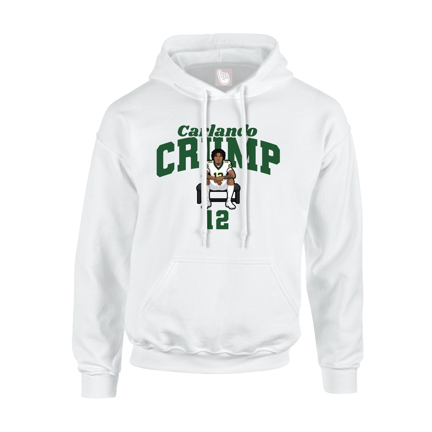 Hoodie — Signature Arch in White