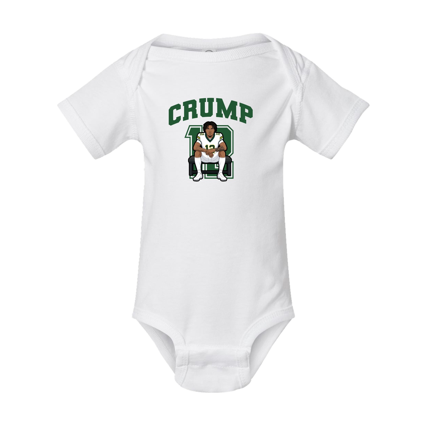 Baby Onesie — Number in White