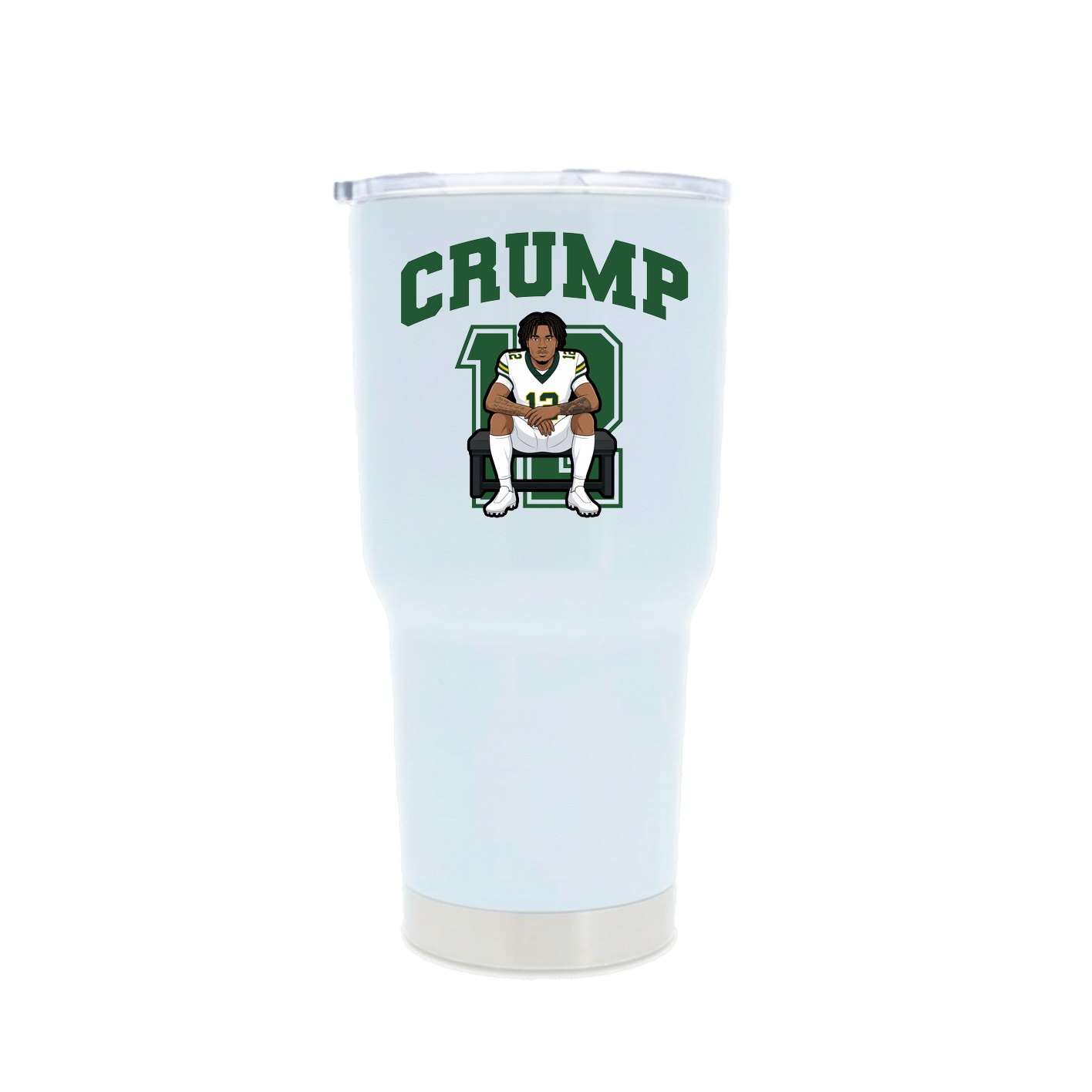 30oz Stainless Steel Tumbler — Number in White