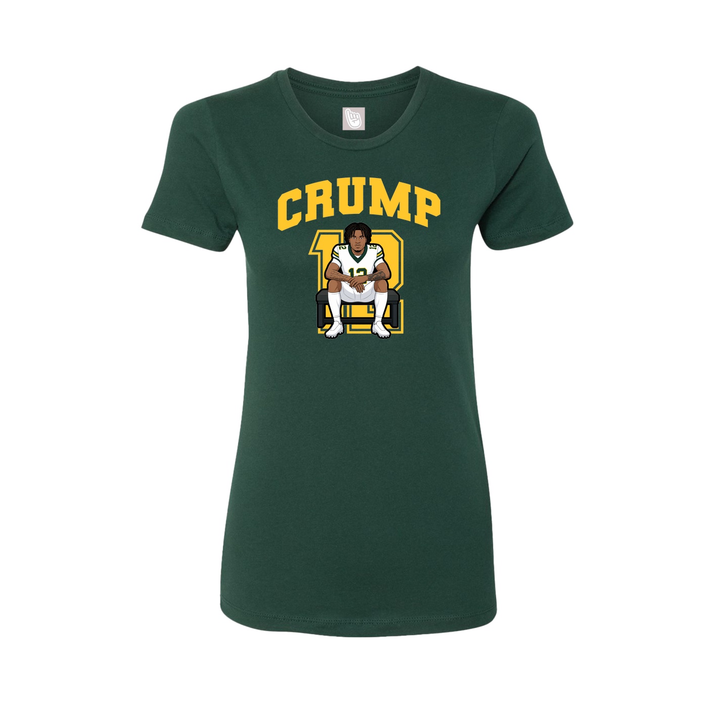 Fitted Women's Tee — Number in Green