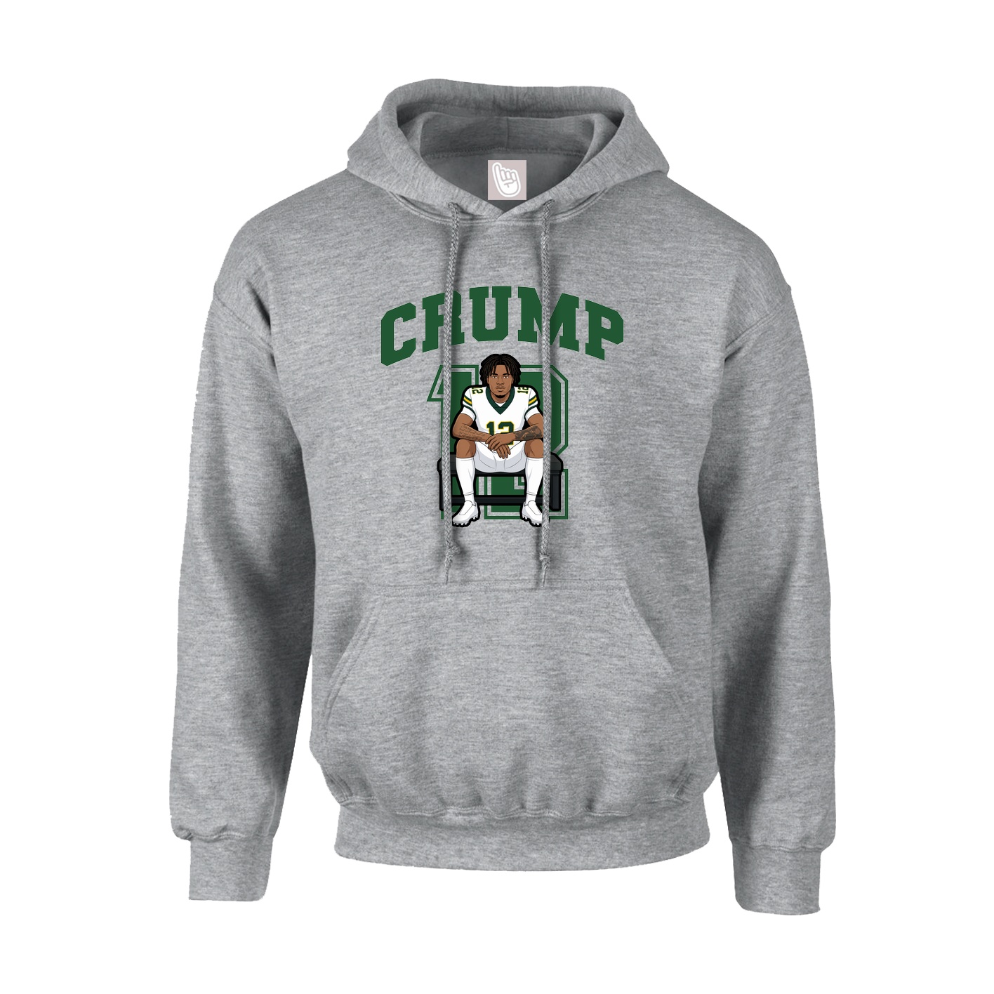 Hoodie — Number in Grey