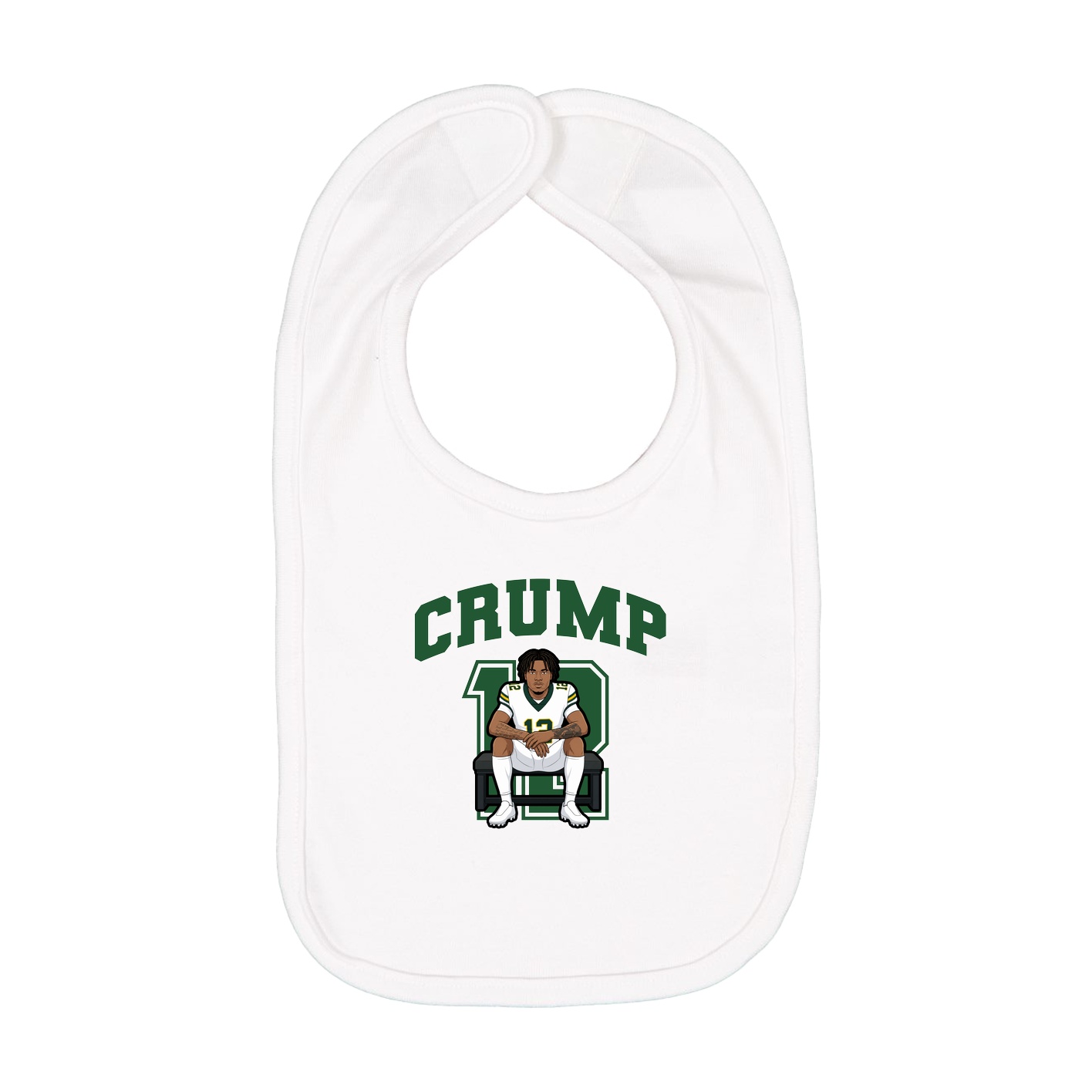 Infant Bib — Number in White