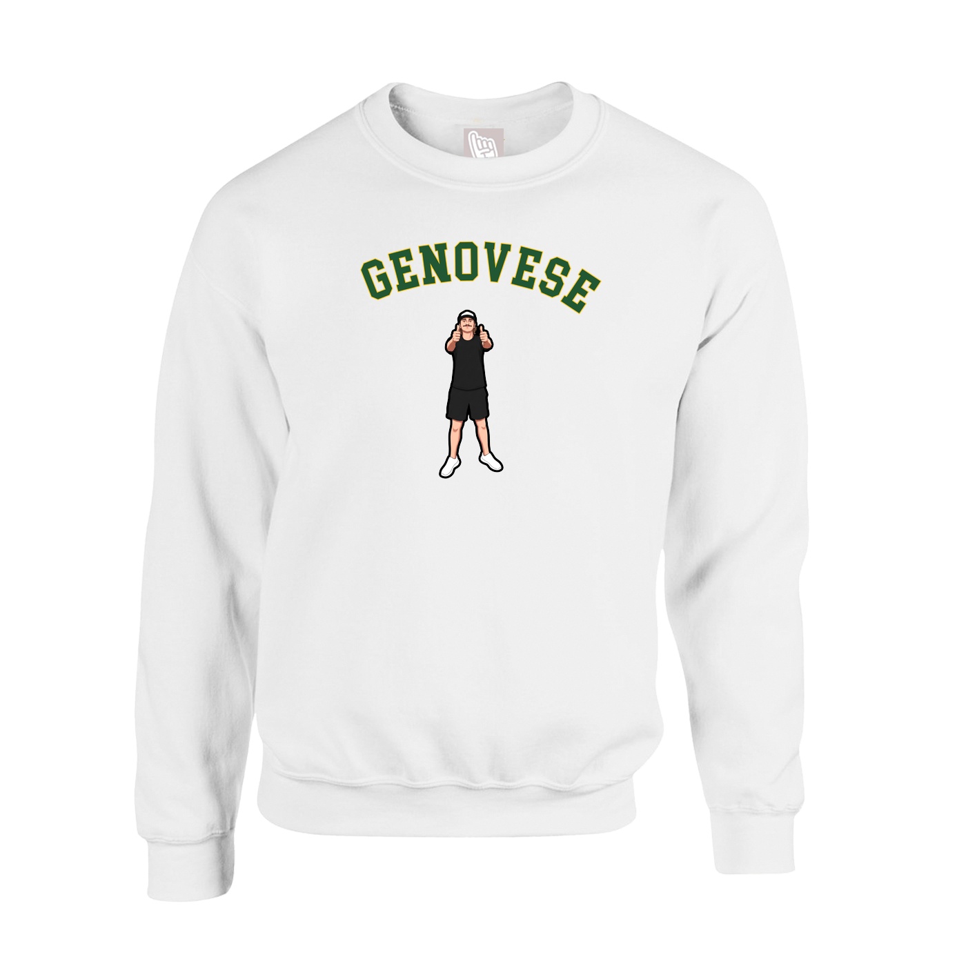 Fleece Crew — Shirsey Arch in White