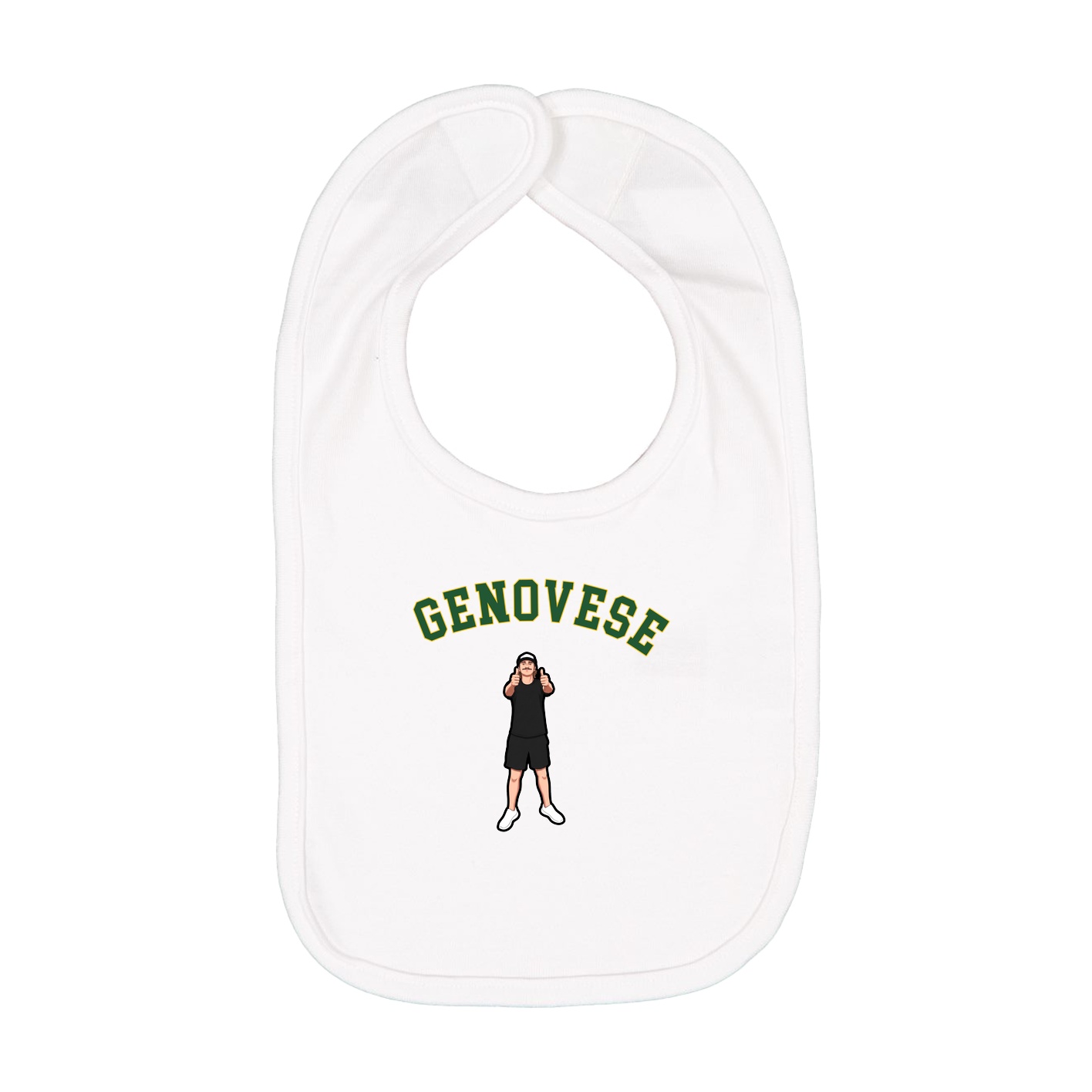 Infant Bib — Shirsey Arch in White