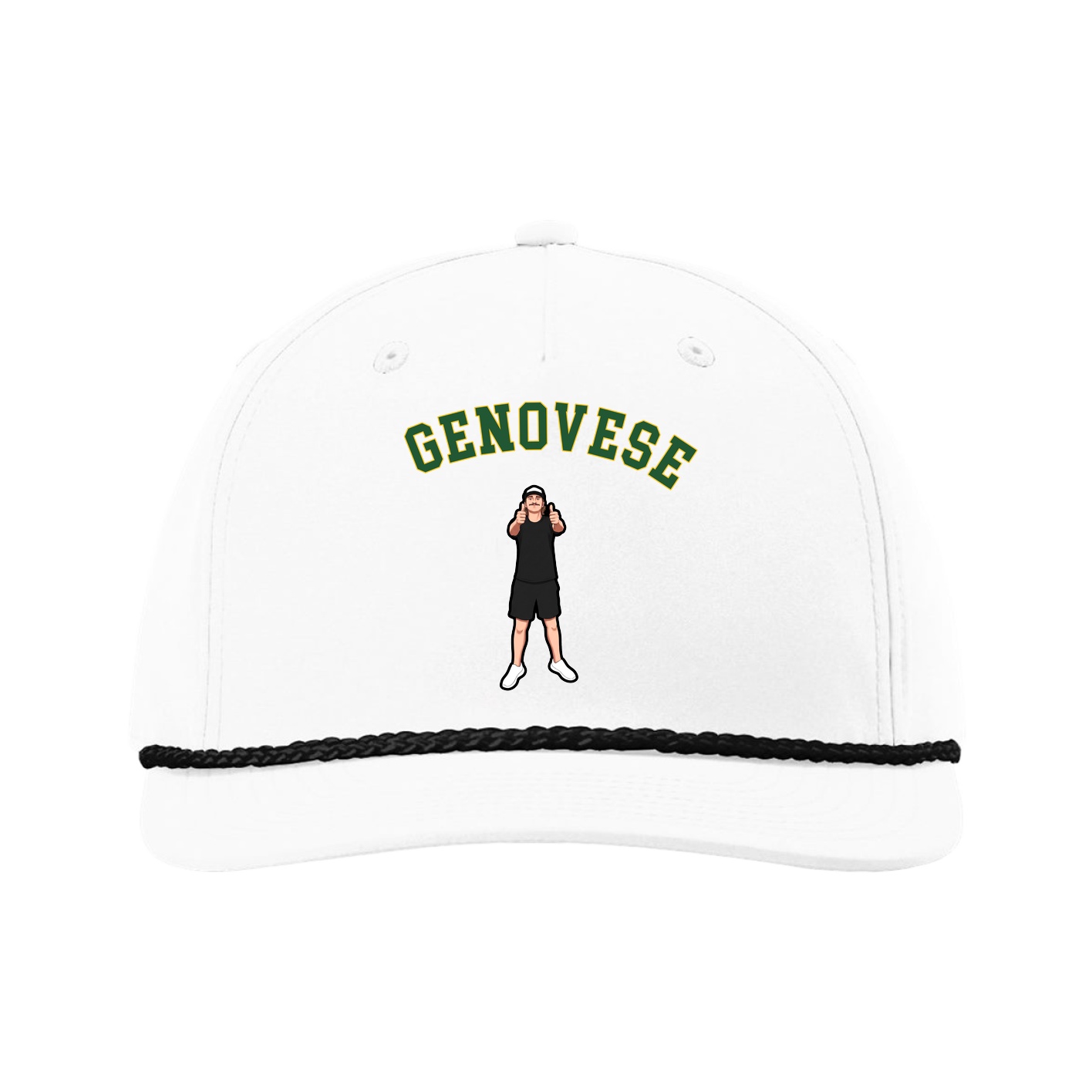 Five-Panel Classic Rope Cap — Shirsey Arch in White