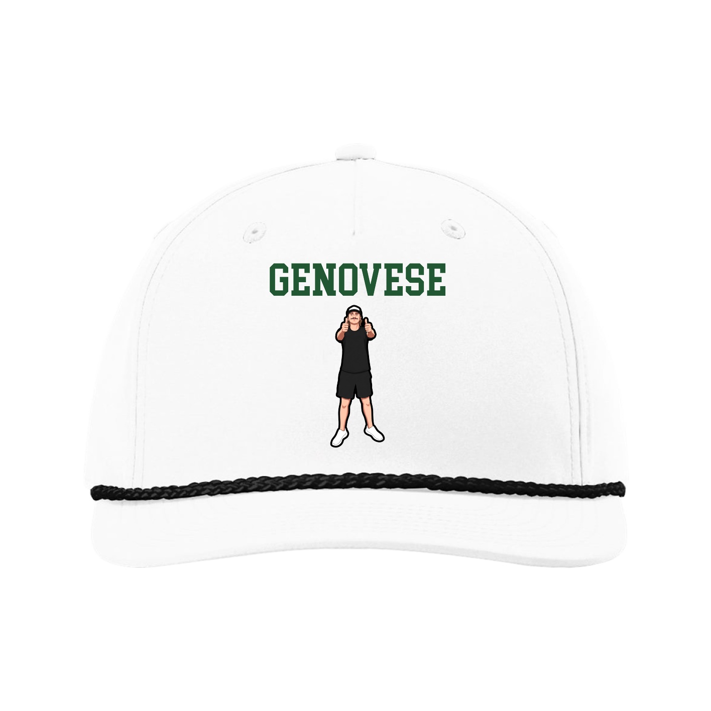 Five-Panel Classic Rope Cap — Shirsey in White