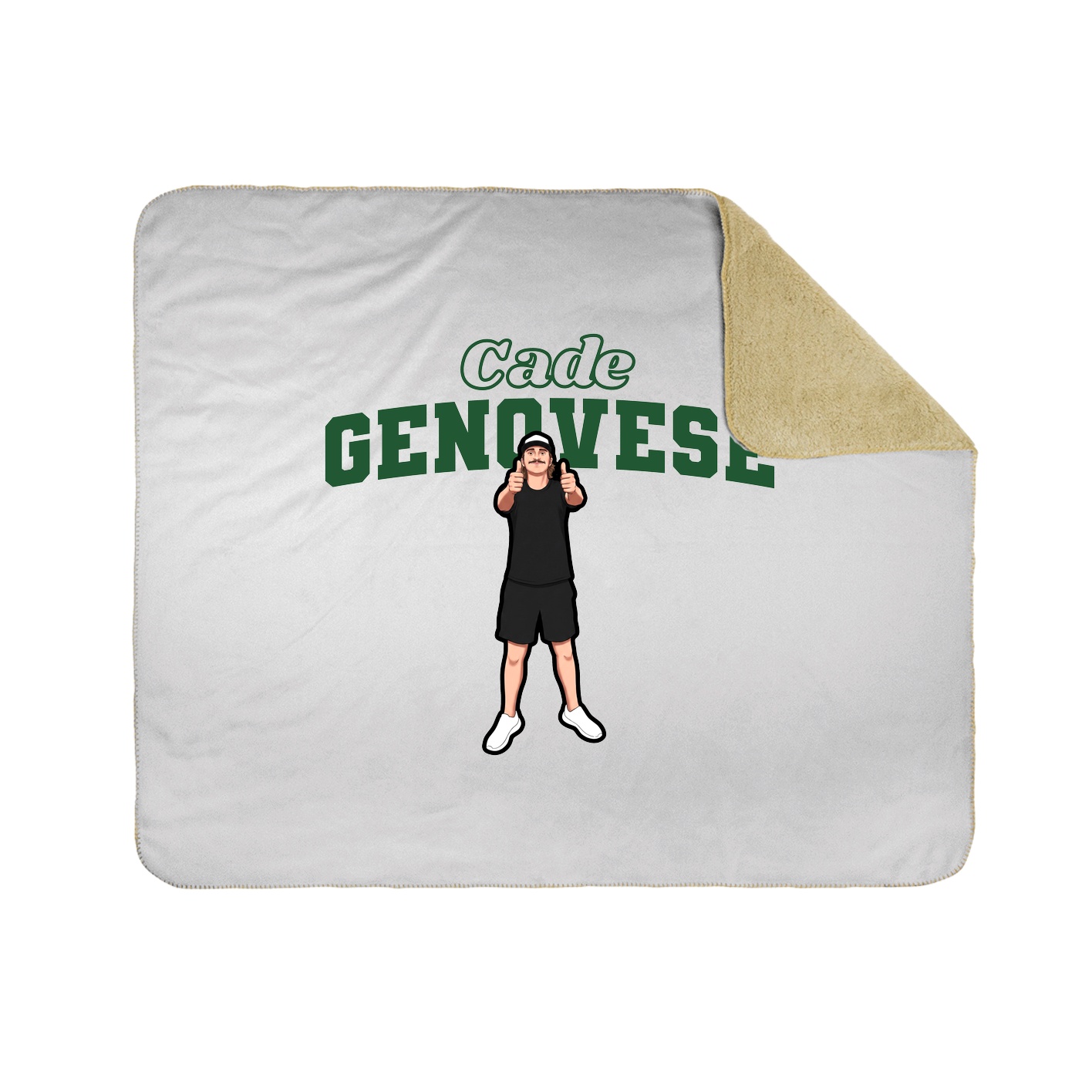 Throw Blanket — Name Arch in White