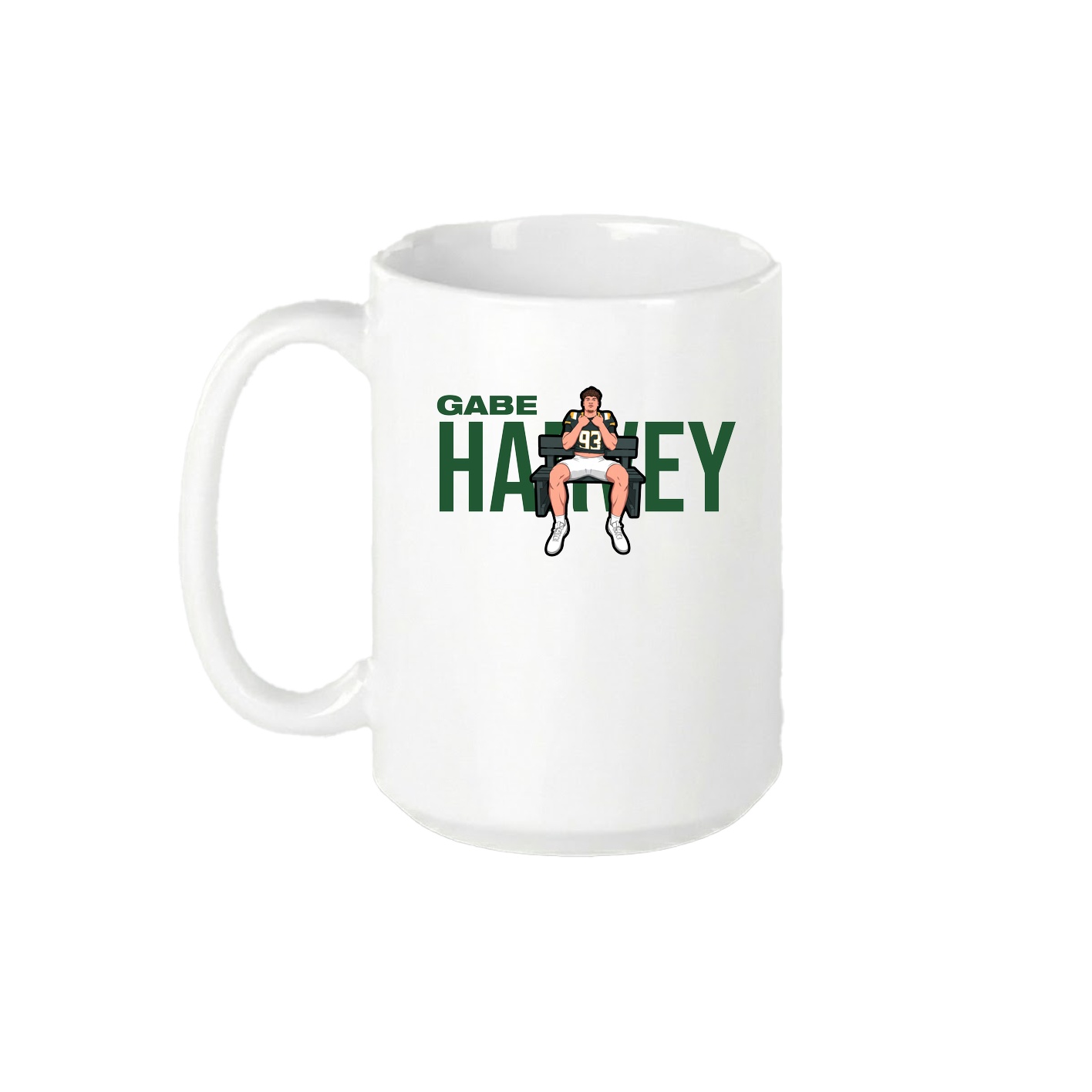 15oz Coffee Mug — Player Name in White