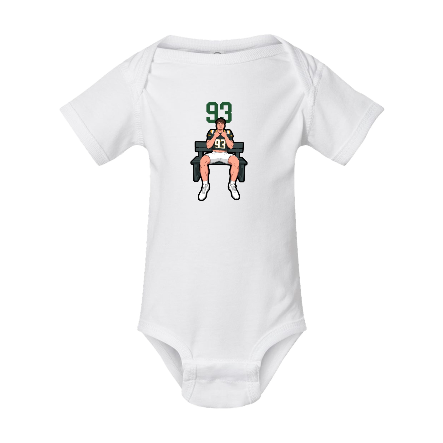Baby Onesie — Number Top in White