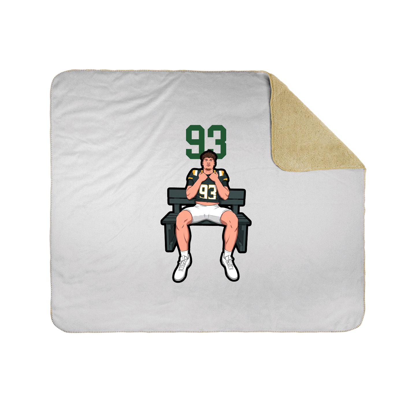 Throw Blanket — Number Top in White