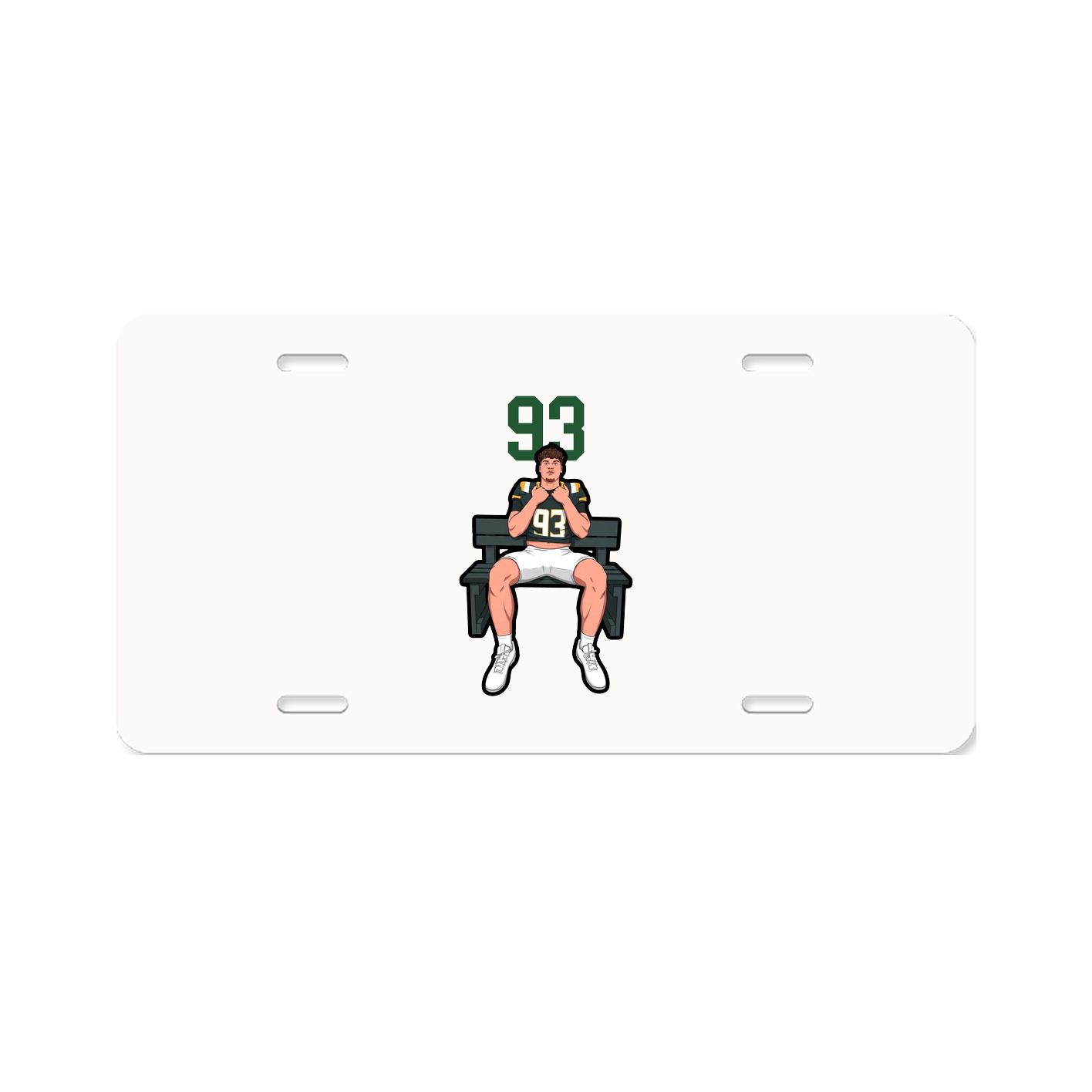 License Plate — Number Top in Classic