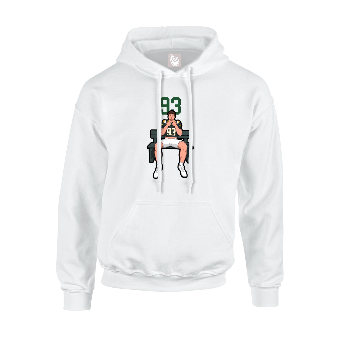 Hoodie — Number Top in White