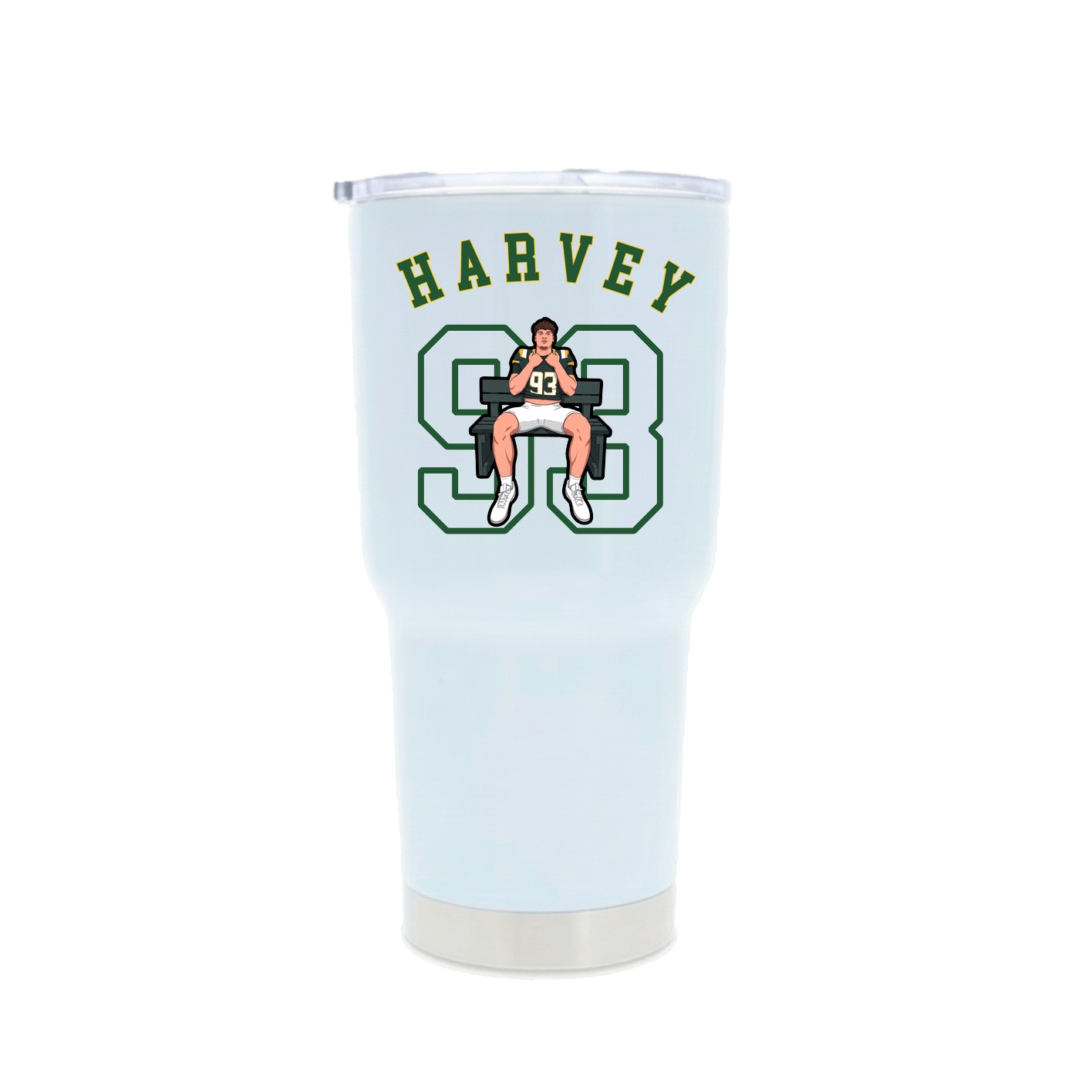 30oz Stainless Steel Tumbler — Shirsey Arch in White