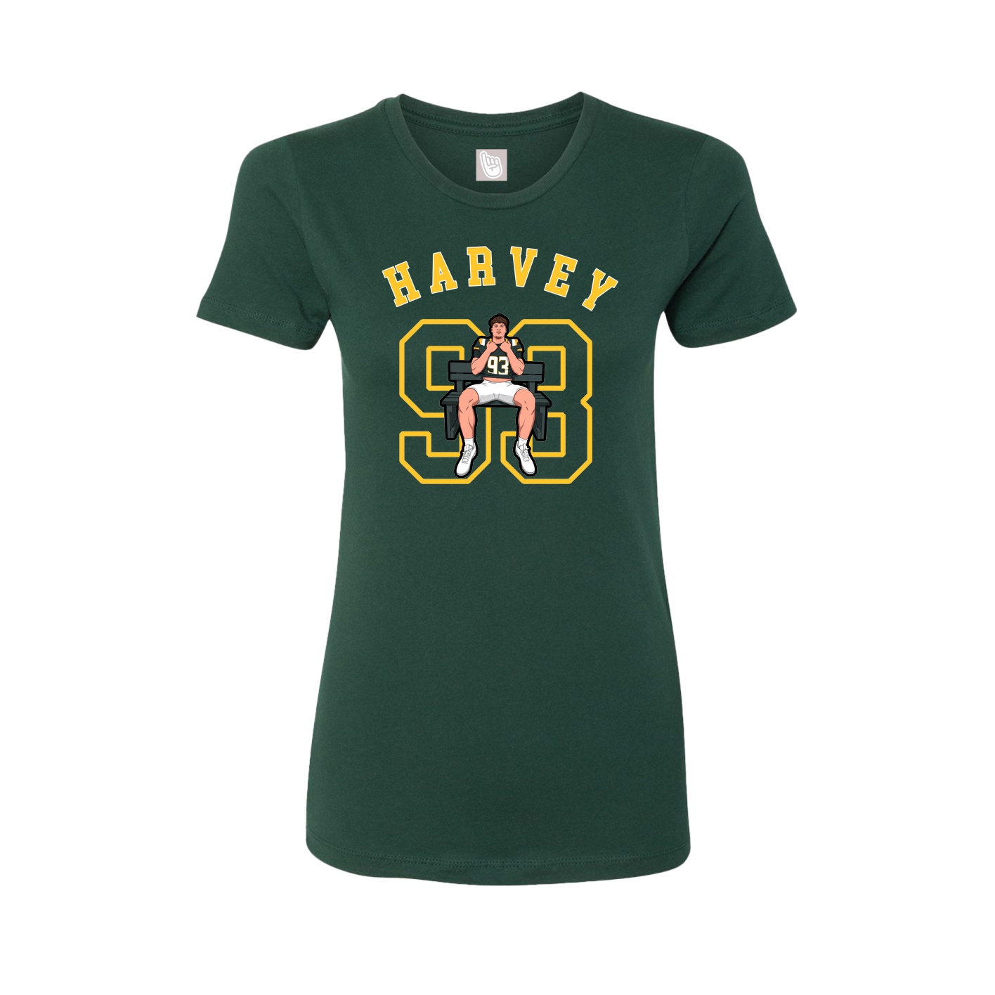 Fitted Women's Tee — Shirsey Arch in Green